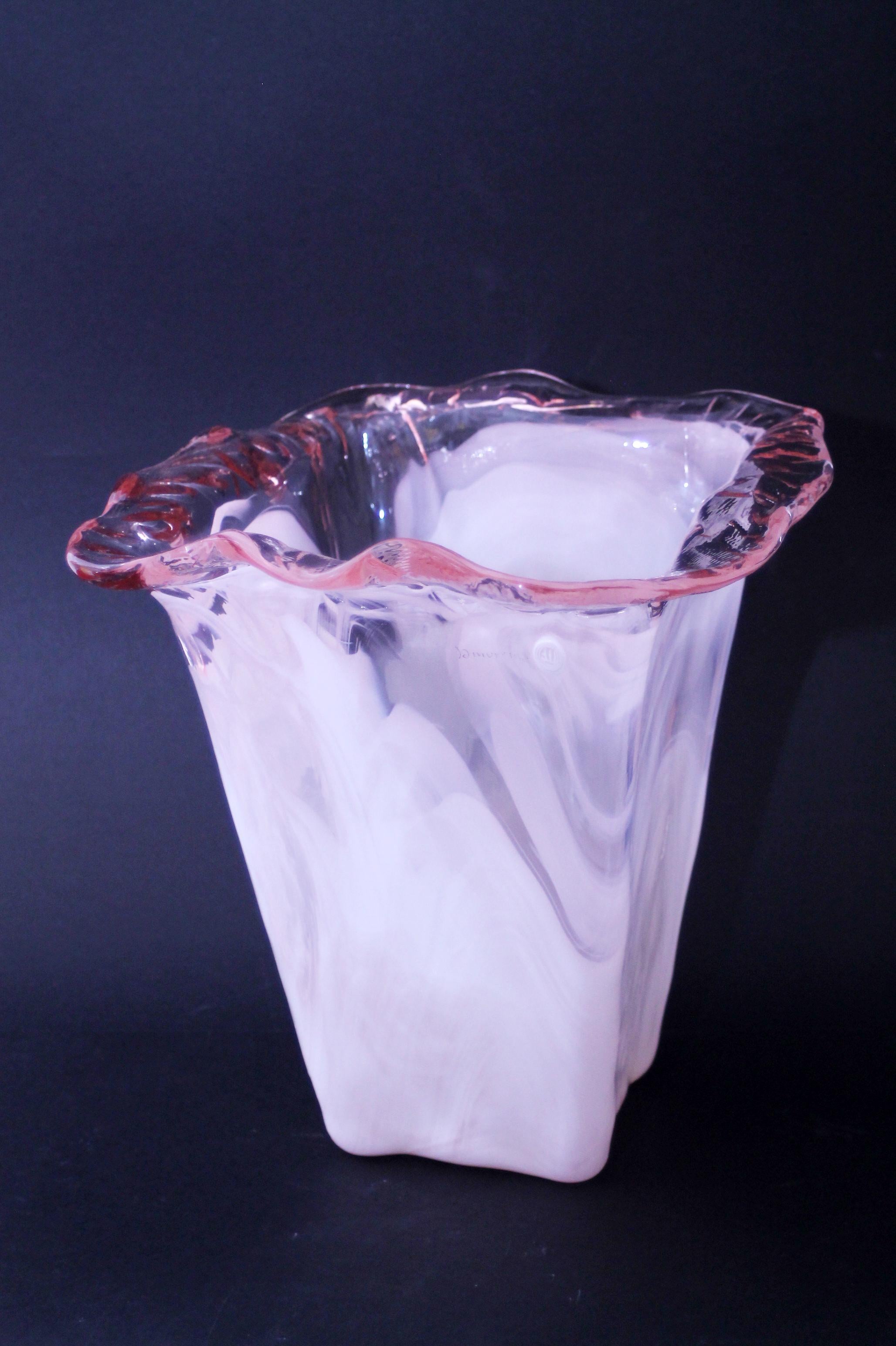 Vase original La MURRINA en verre de Murano (26hx25cm) Décoration rétro moderne du milieu du siècle dernier  en vente 3