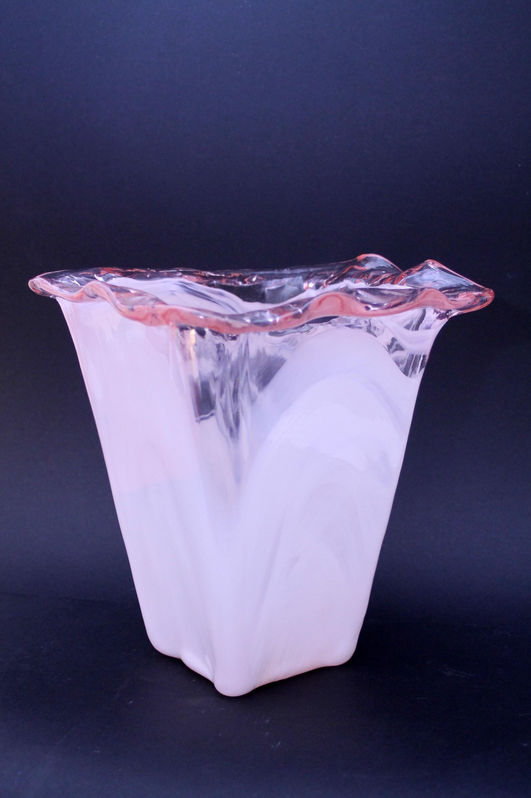 Vase original La MURRINA en verre de Murano (26hx25cm) Décoration rétro moderne du milieu du siècle dernier  en vente 5