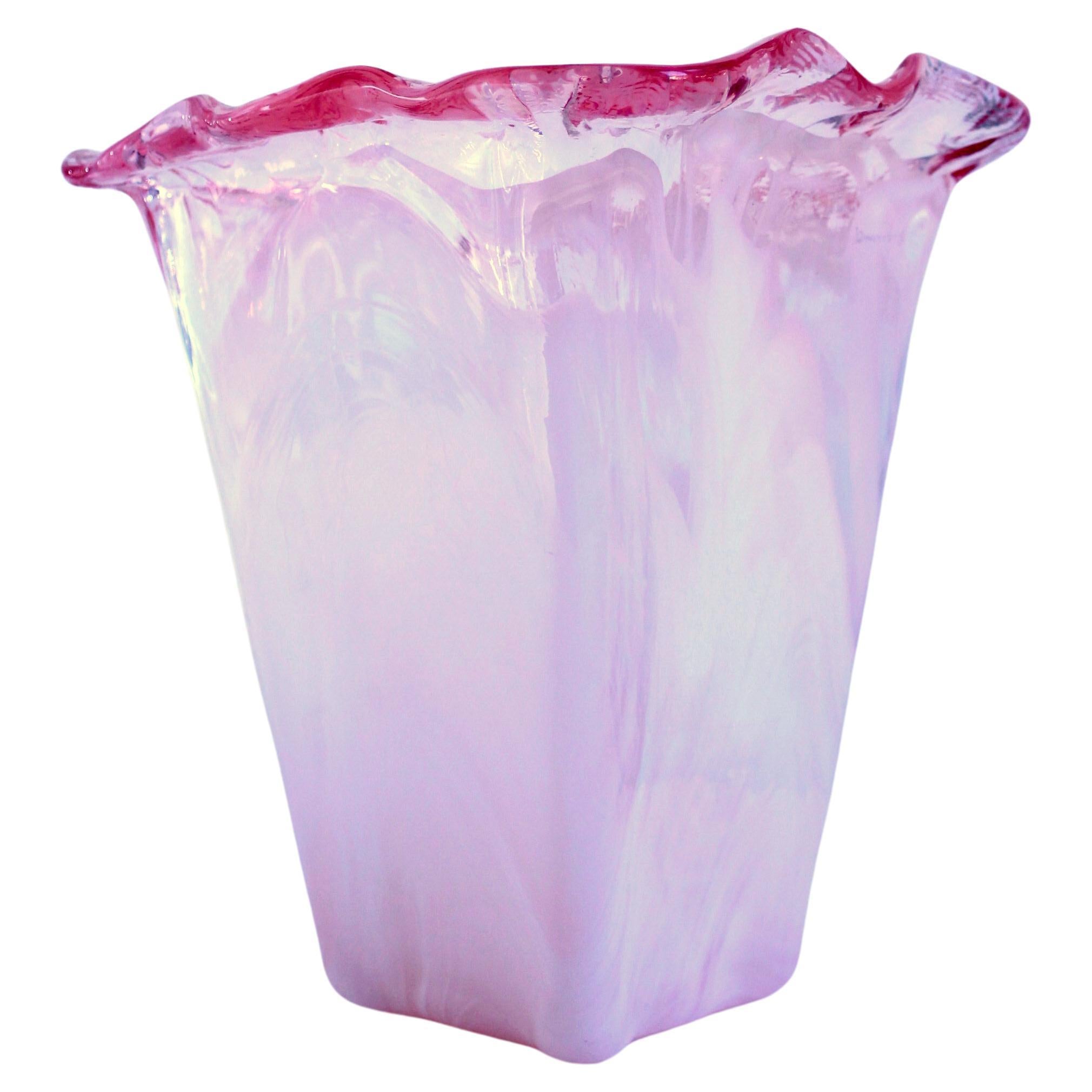 Vase original La MURRINA en verre de Murano (26hx25cm) Décoration rétro moderne du milieu du siècle dernier  en vente