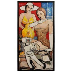 Peinture à l'huile originale de L.A. Willette Artistics de la culture populaire