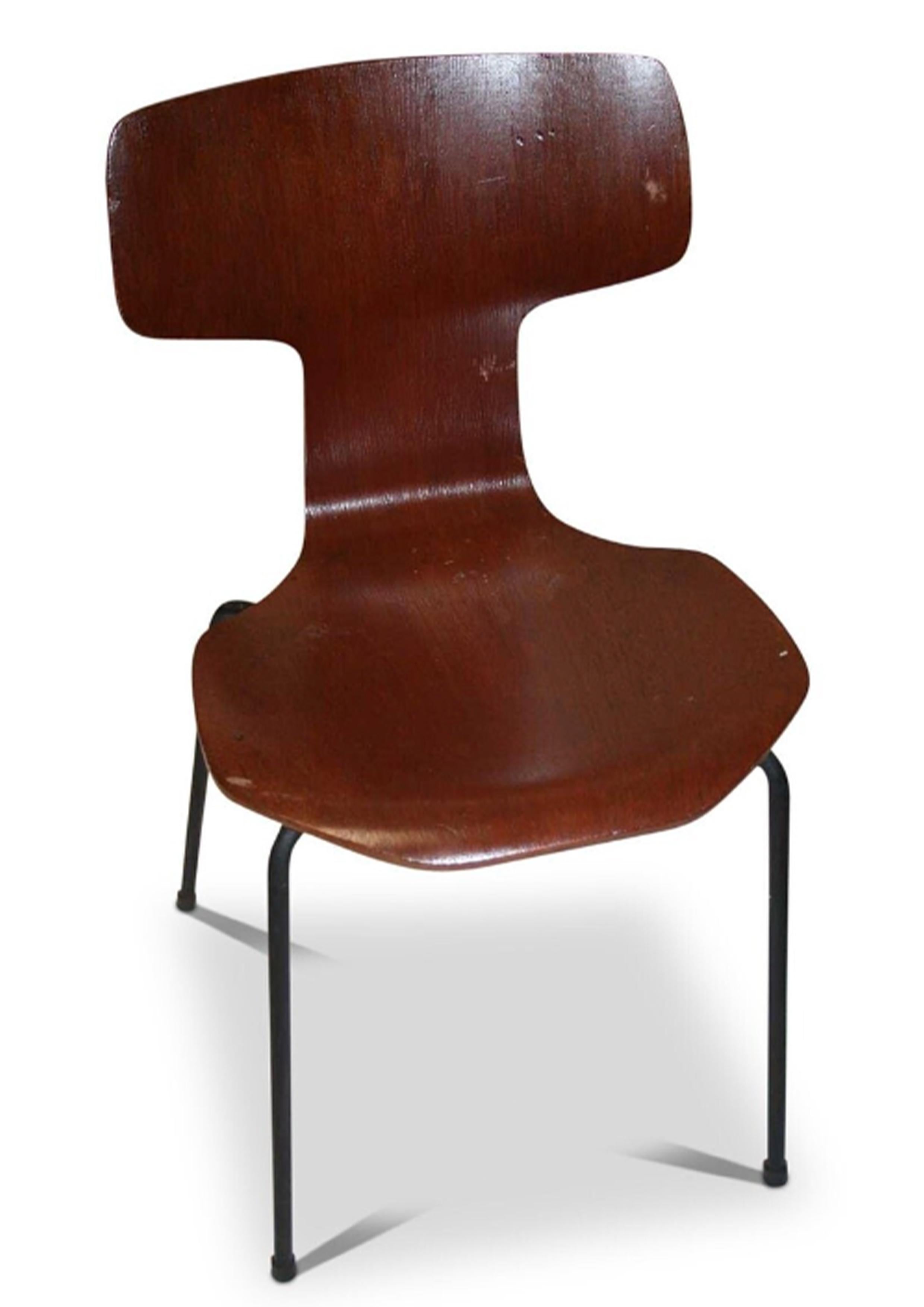 Tacheté Chaise Hammer étiquetée d'origine Arne Jacobsen pour Fritz Hansen modèle 3103, 1965 en vente