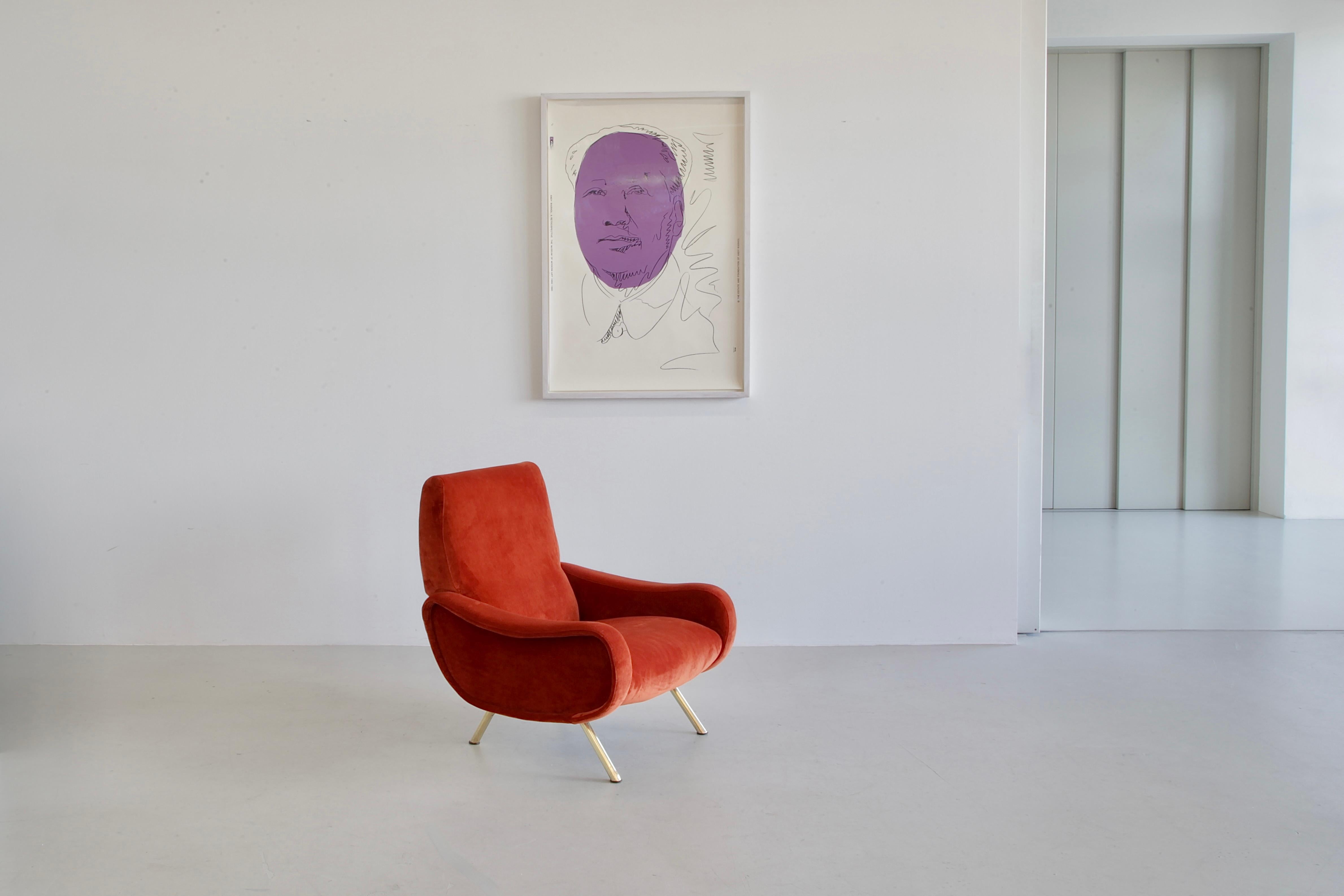 Poltrona LADY originale di Marco Zanuso, Arflex Italia (arancio bruciato) in vendita 1