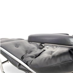Original Lama Design Sessel Schaukelstuhl Leder schwarz Bauhaus