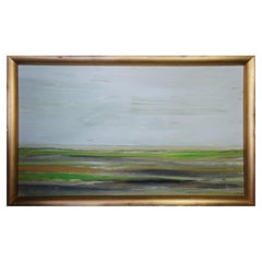 Original Landscape Oil Painting Modern Frame Abstract Impressionist Signed LE