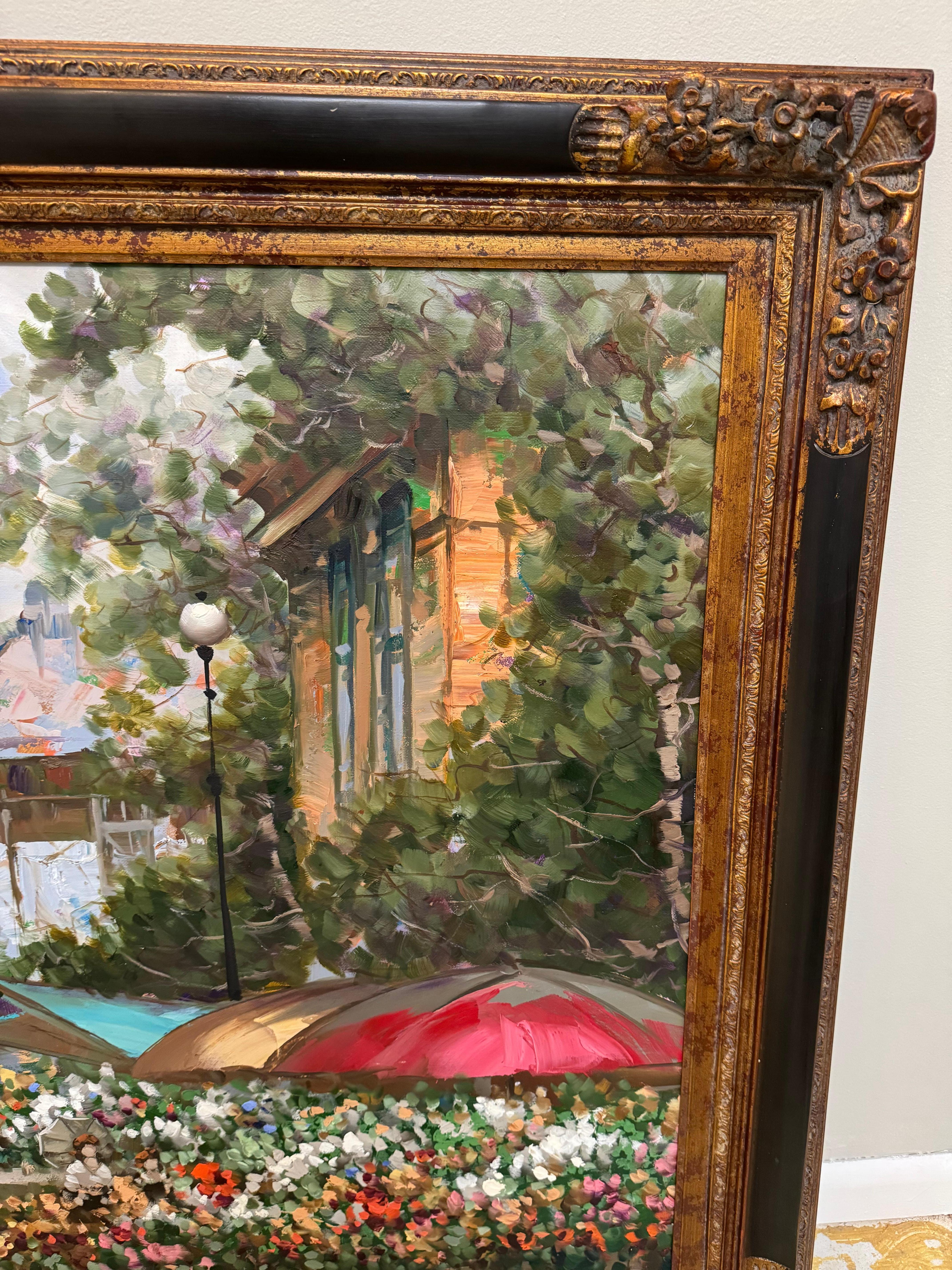 Arts and Crafts Original landscape oil painting on canvas signed by artist Pierre La tour