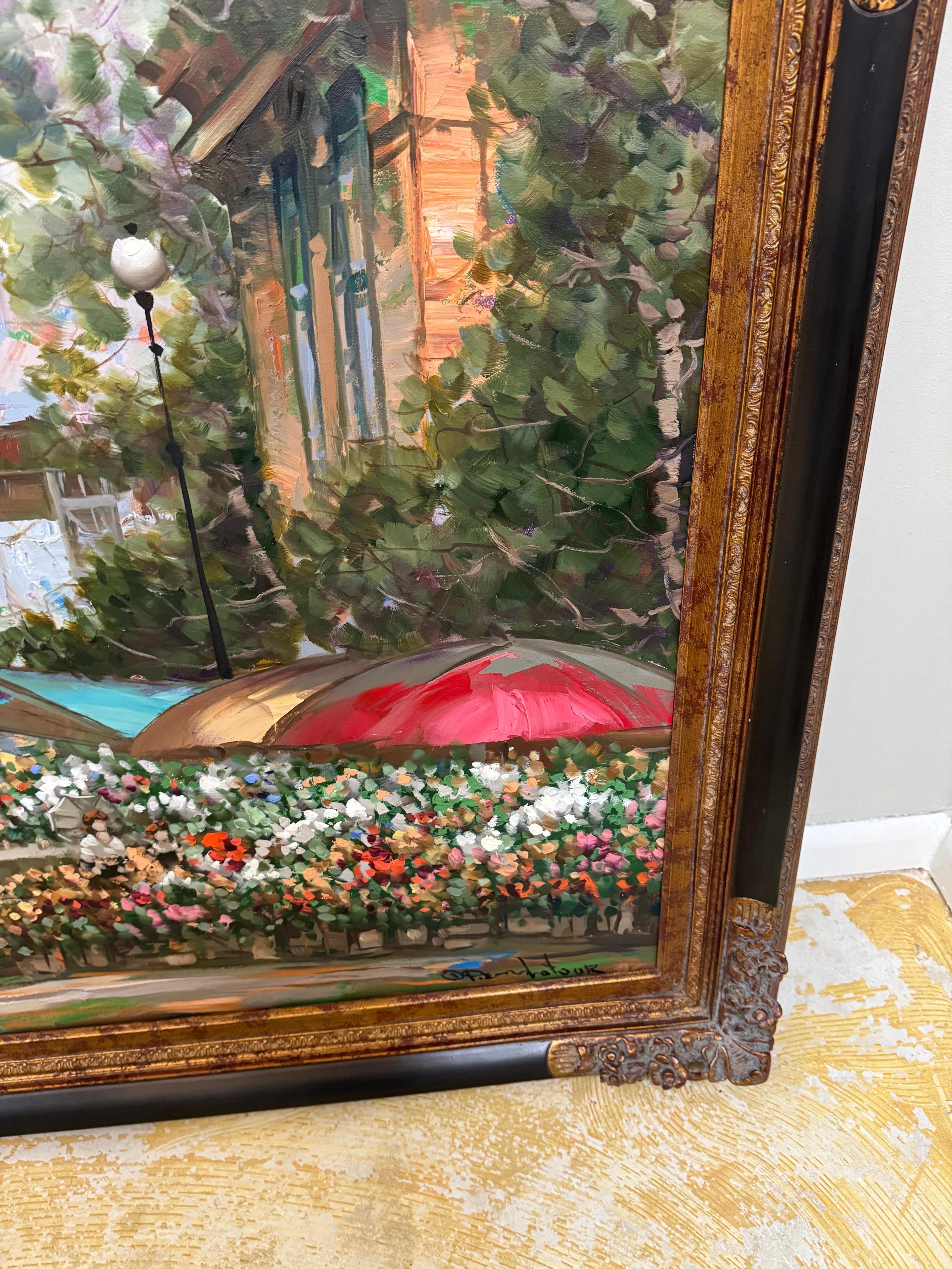 American Original landscape oil painting on canvas signed by artist Pierre La tour
