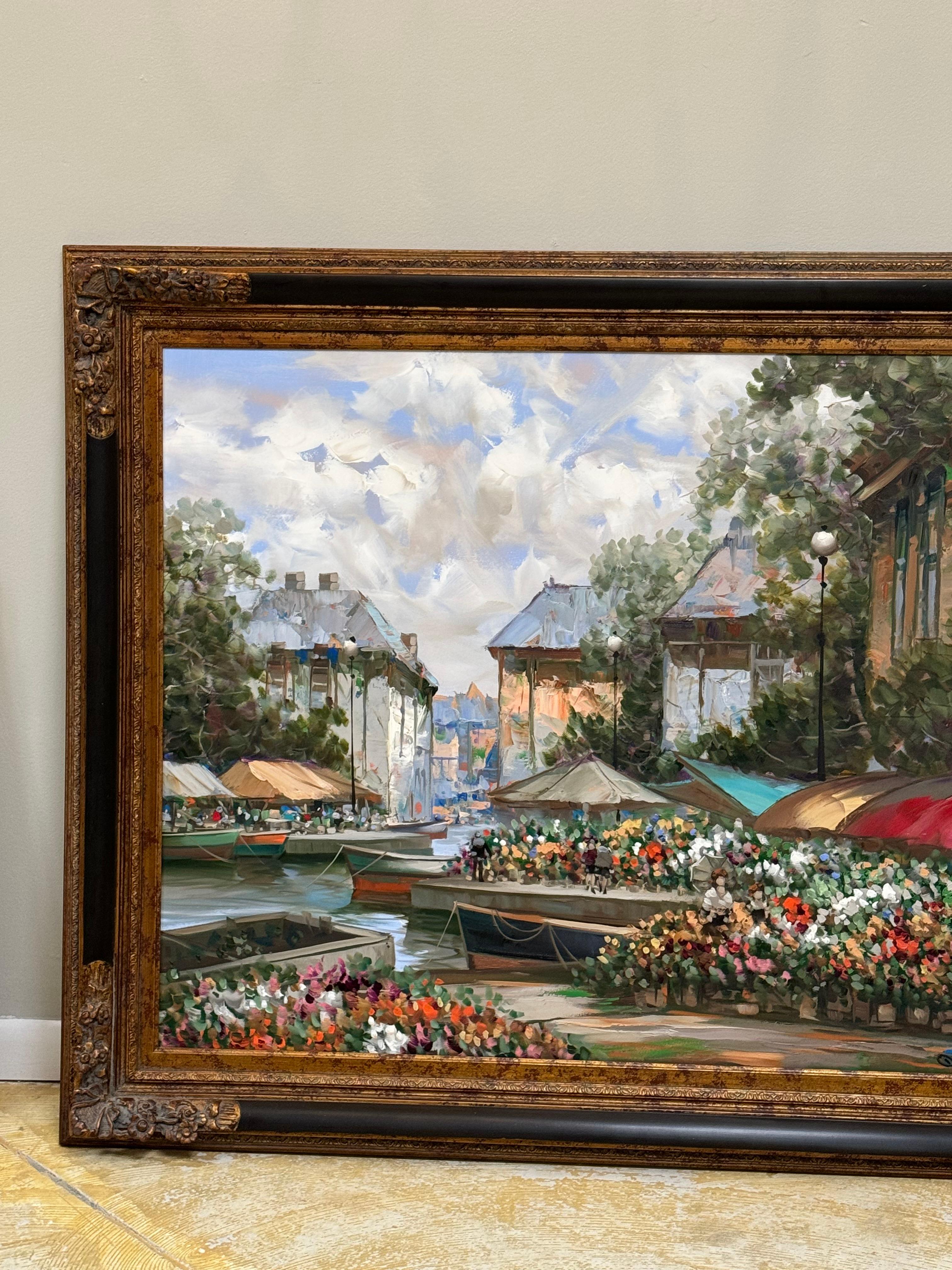 Original landscape oil painting on canvas signed by artist Pierre La tour 2