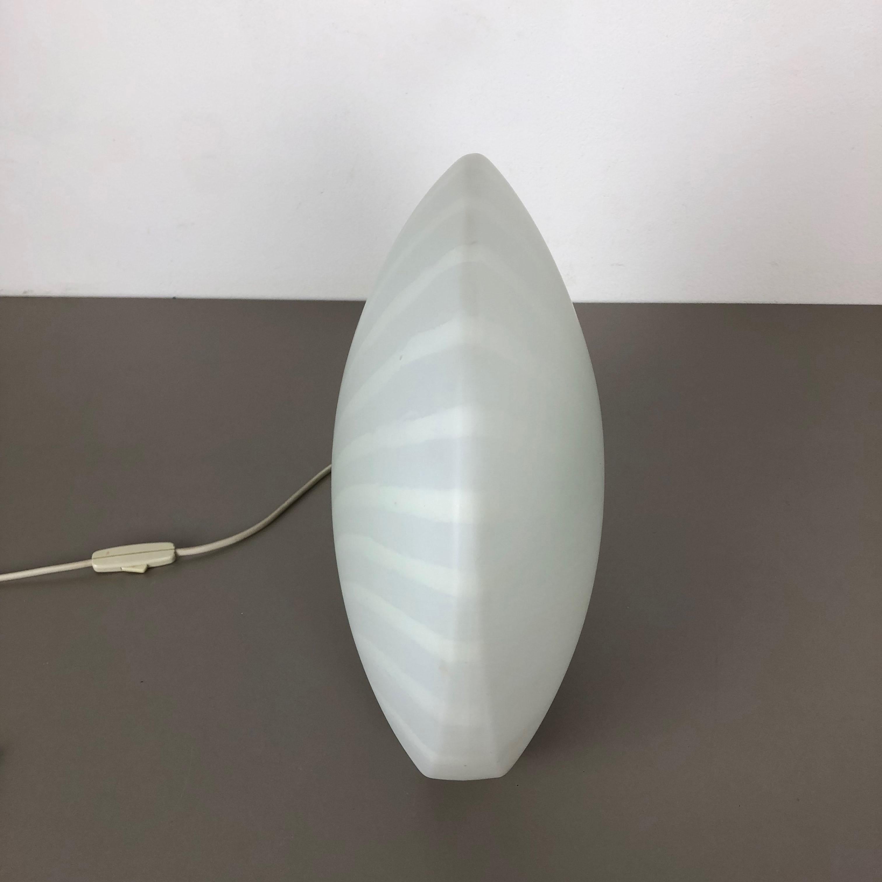 Original Large 1970s Glass Shell Opal Table Light by Peill & Putzler, Germany 6