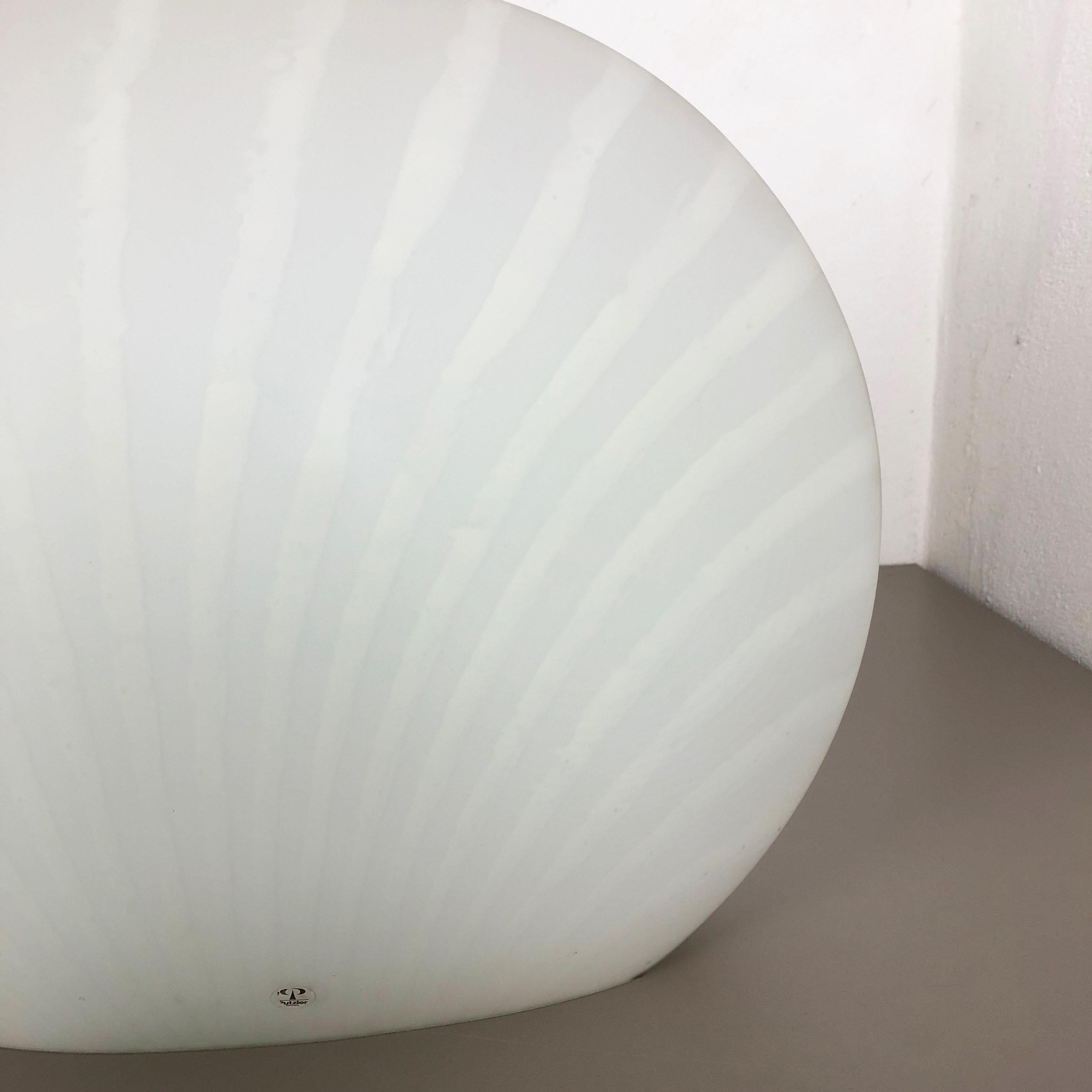 Original Large 1970s Glass Shell Opal Table Light by Peill & Putzler, Germany 2