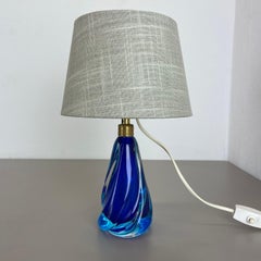 Original Large Sommerso Murano Glass Vetri Table Light Base, Italy, 1960s
