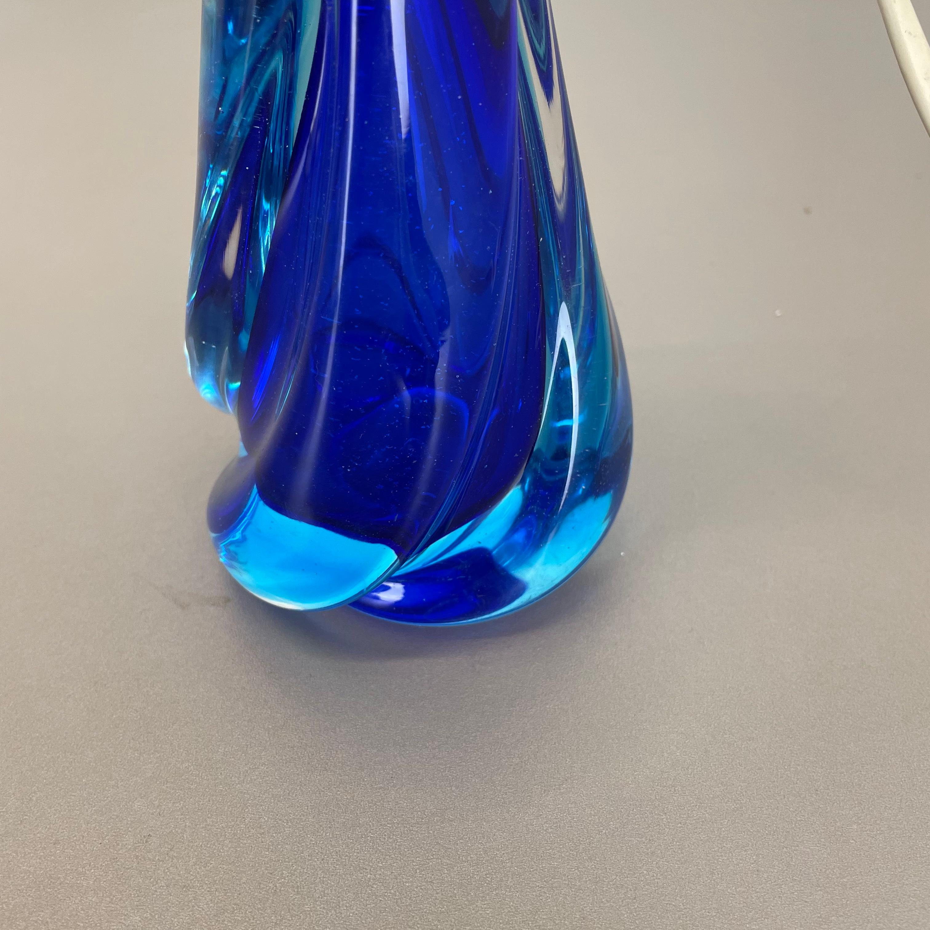 Base originale per lampada da tavolo Vetri in vetro di Murano Glass Sommerso, Italia, anni '60 2