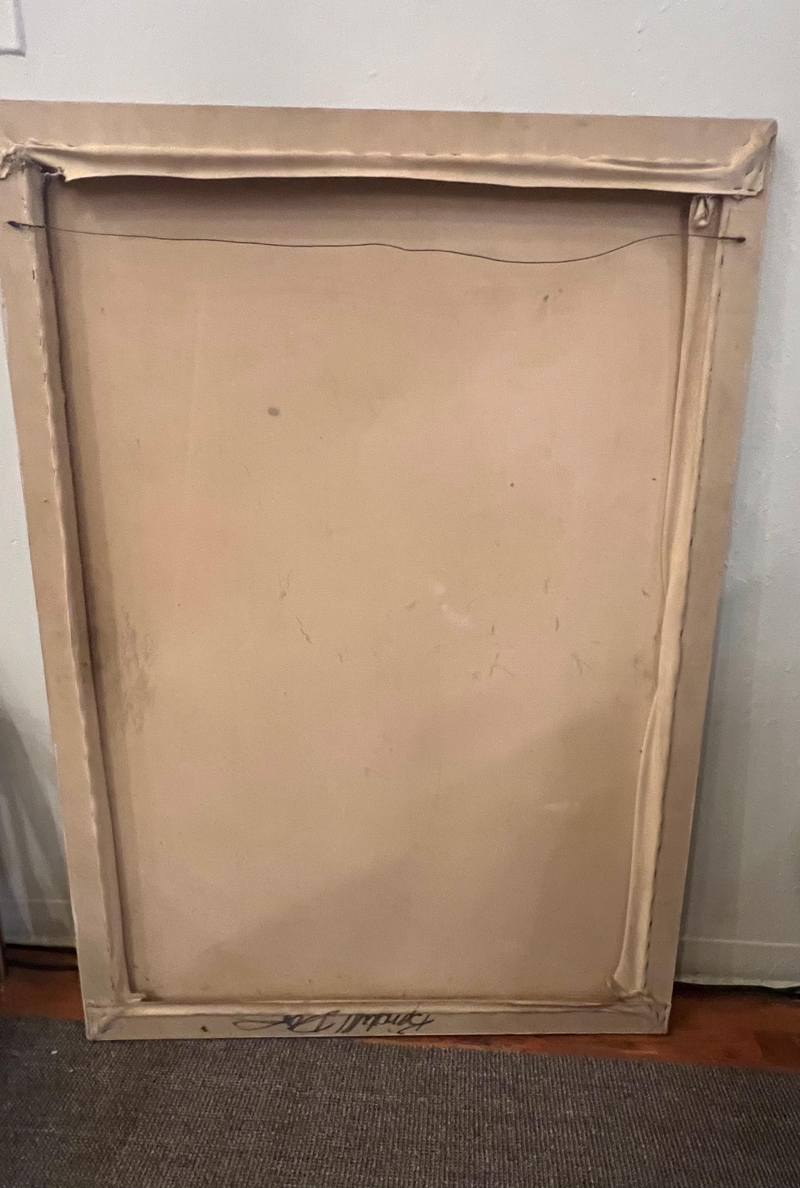 Großes Ölgemälde auf Leinwand, Öl auf Leinwand, signiert (amerikanisch) im Angebot
