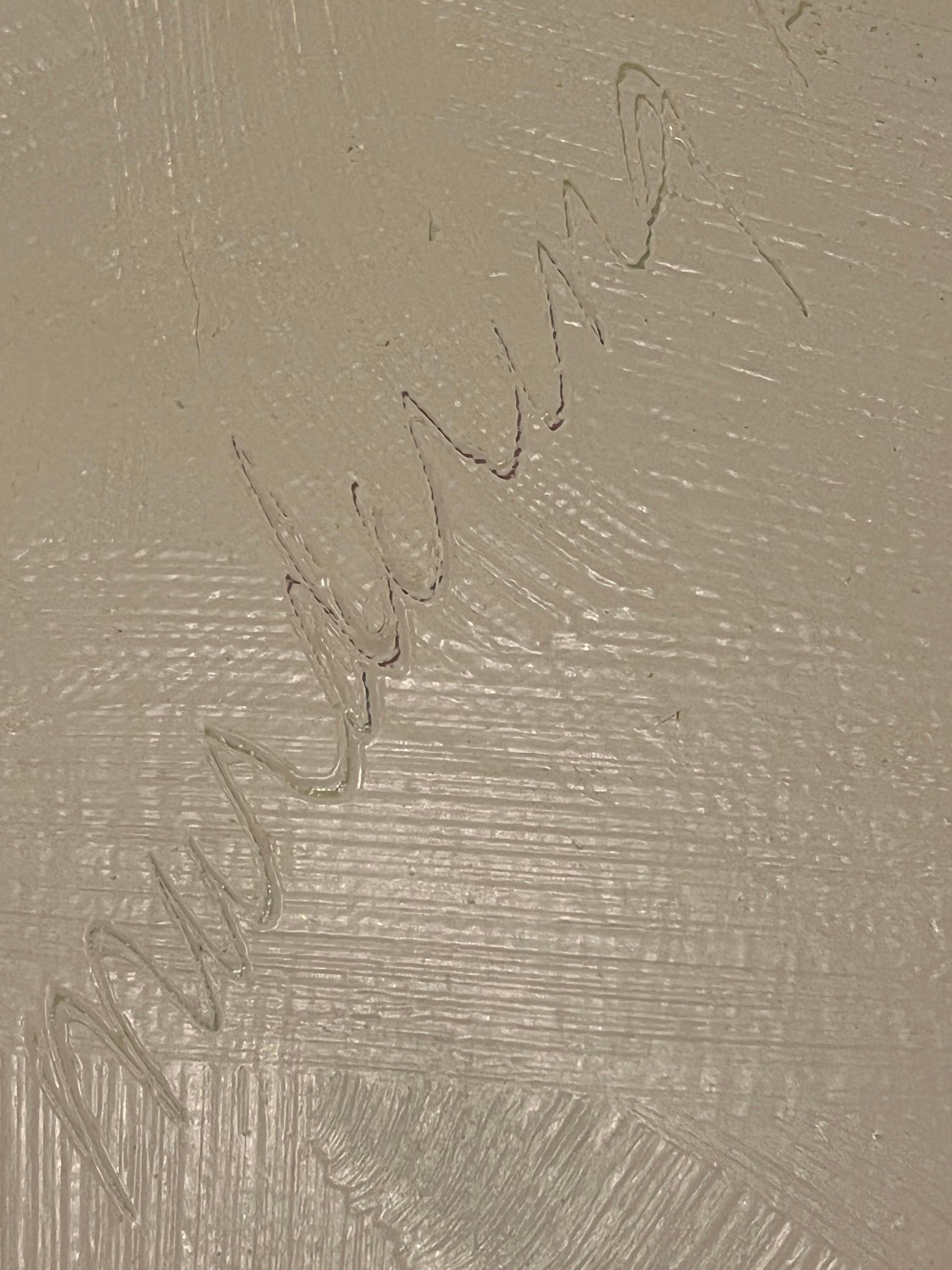 Großes Ölgemälde auf Leinwand, Öl auf Leinwand, signiert im Zustand „Gut“ im Angebot in San Diego, CA