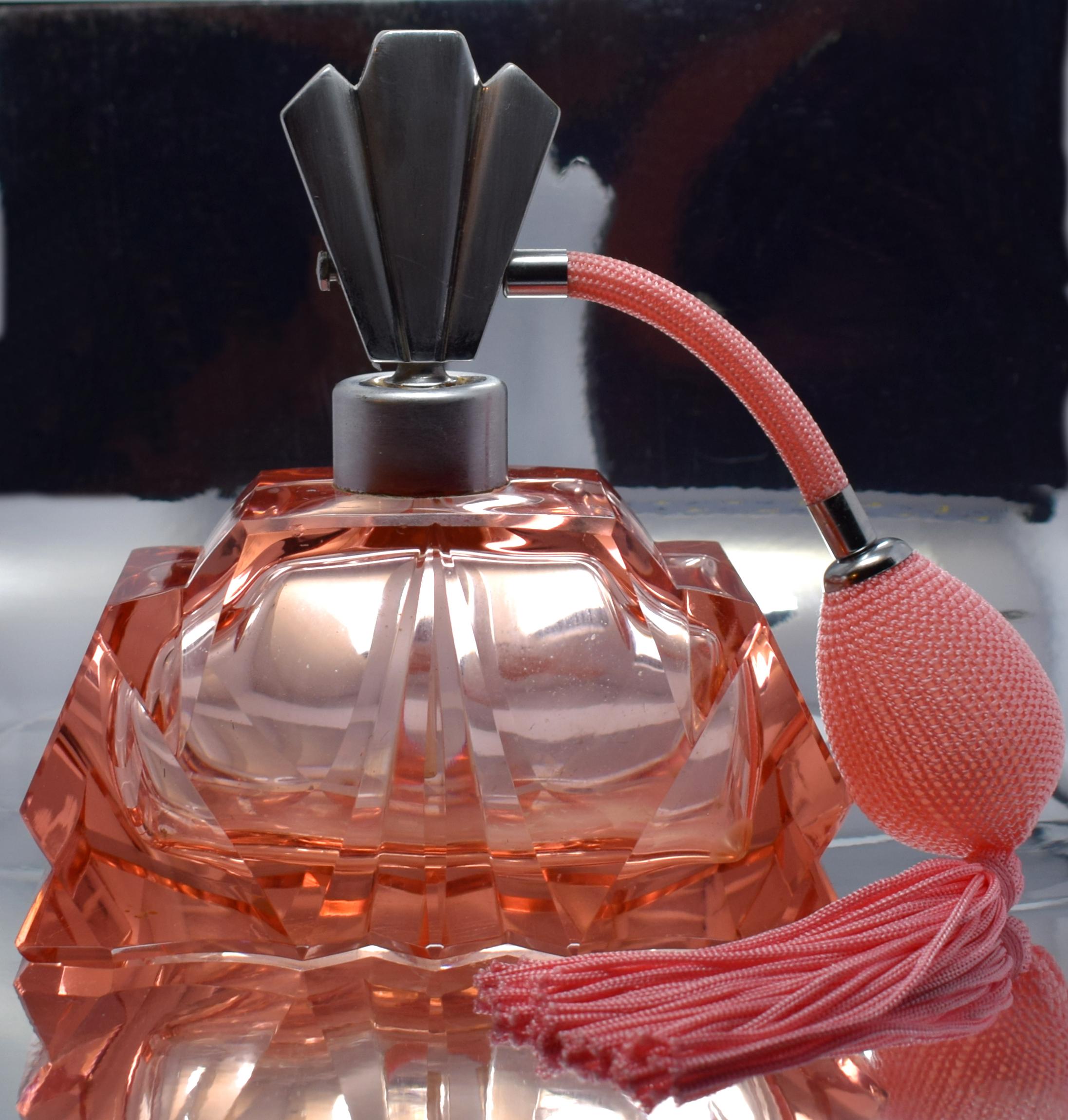 Original Large Art Deco Glass Perfume Atomiser 1