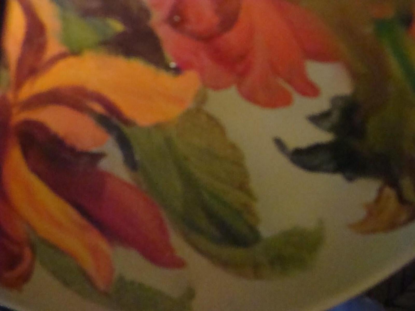 The Following Item we are offering is this Beautiful Rare European Reverse Painted Glass Lamp.  Designed by Famed European Lamp and Chandelier Maker Andre. Chandelier features Handpainted Swags of Flowers in Multiple Colors. Lamp Shade is