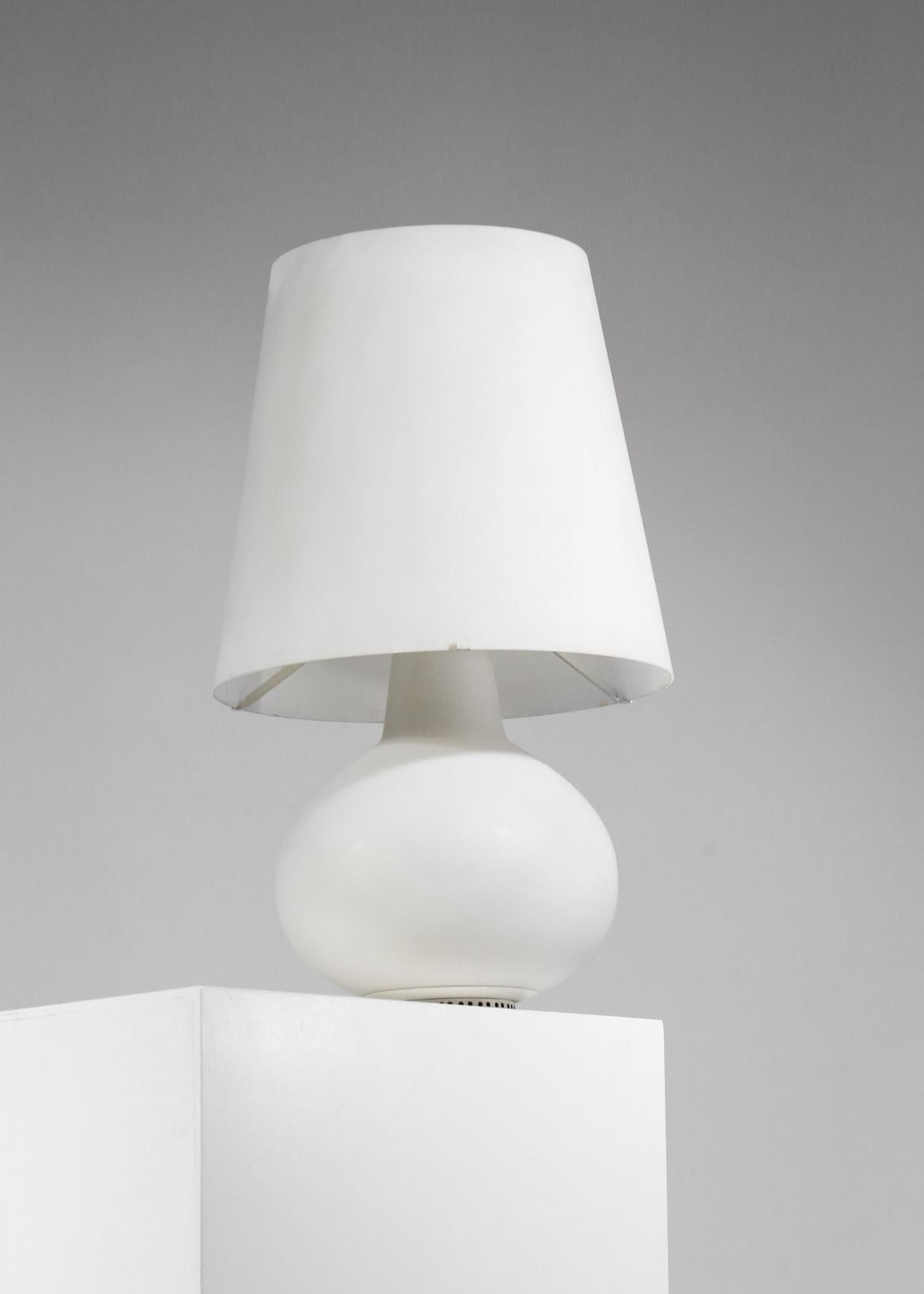 Mid-20th Century Original Large Fontana Arte Lamp by Max Ingrand circa 1960 Opaline Glass For Sale