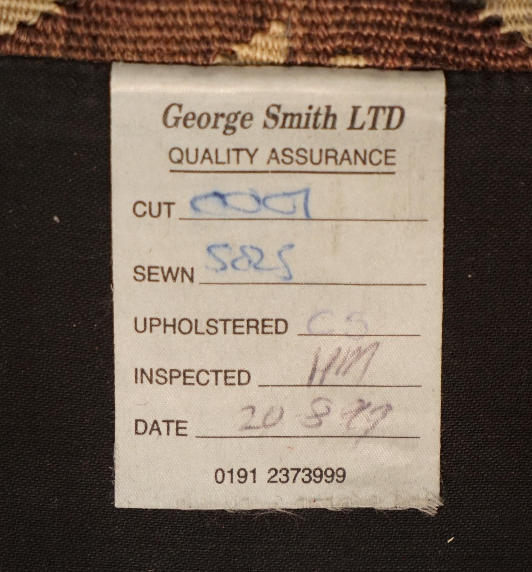 Original Large George Smith Signature Scroll Arm Kilim Upholstery Aztec Armchair 7