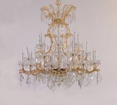 Original Large Lobmeyr, Maria Theresien Style Parlor Chandelier, 1910/20