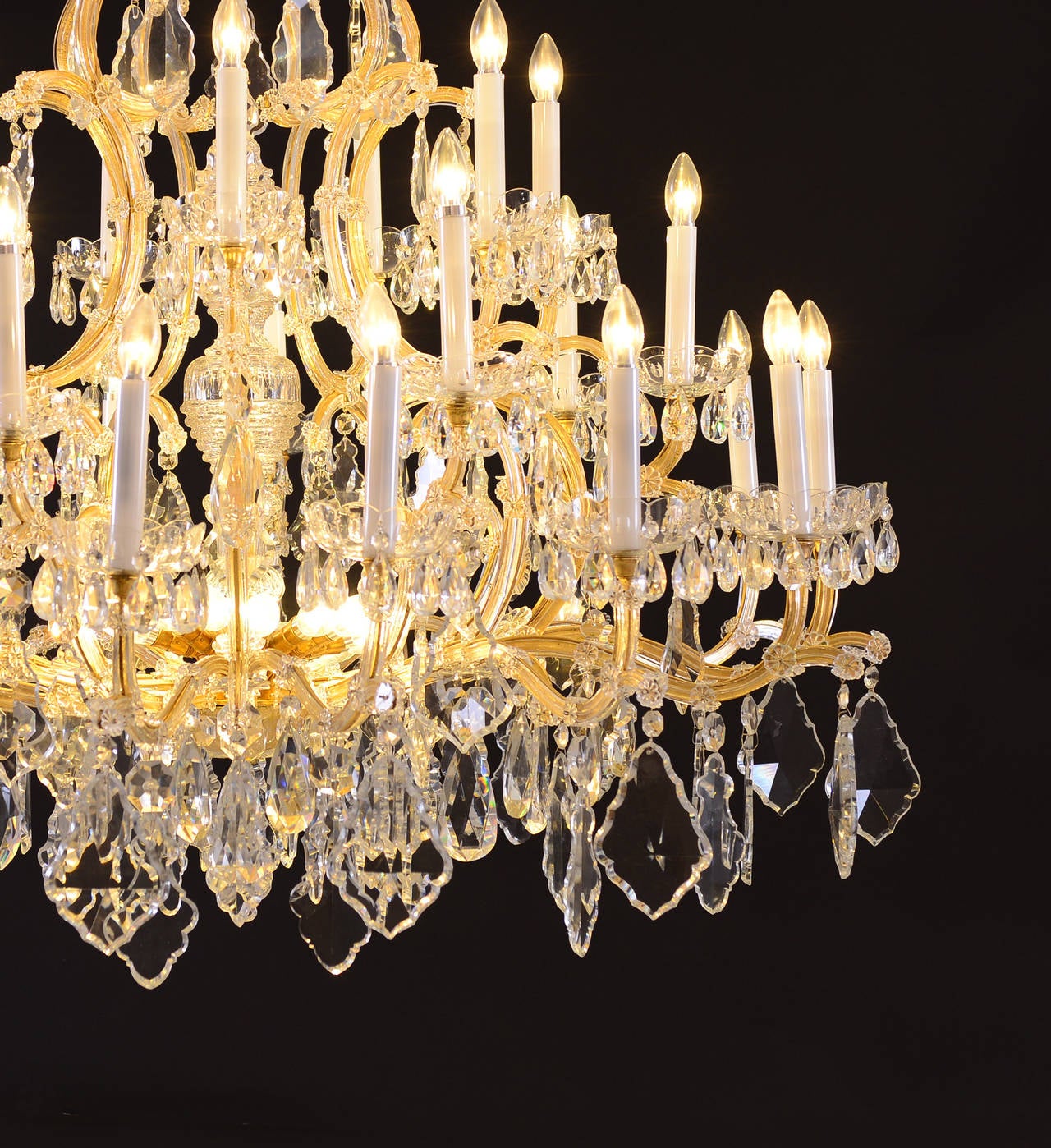 Hand-Crafted Original Large Lobmeyr, Maria Theresien Style Parlor Chandelier, 1910/20