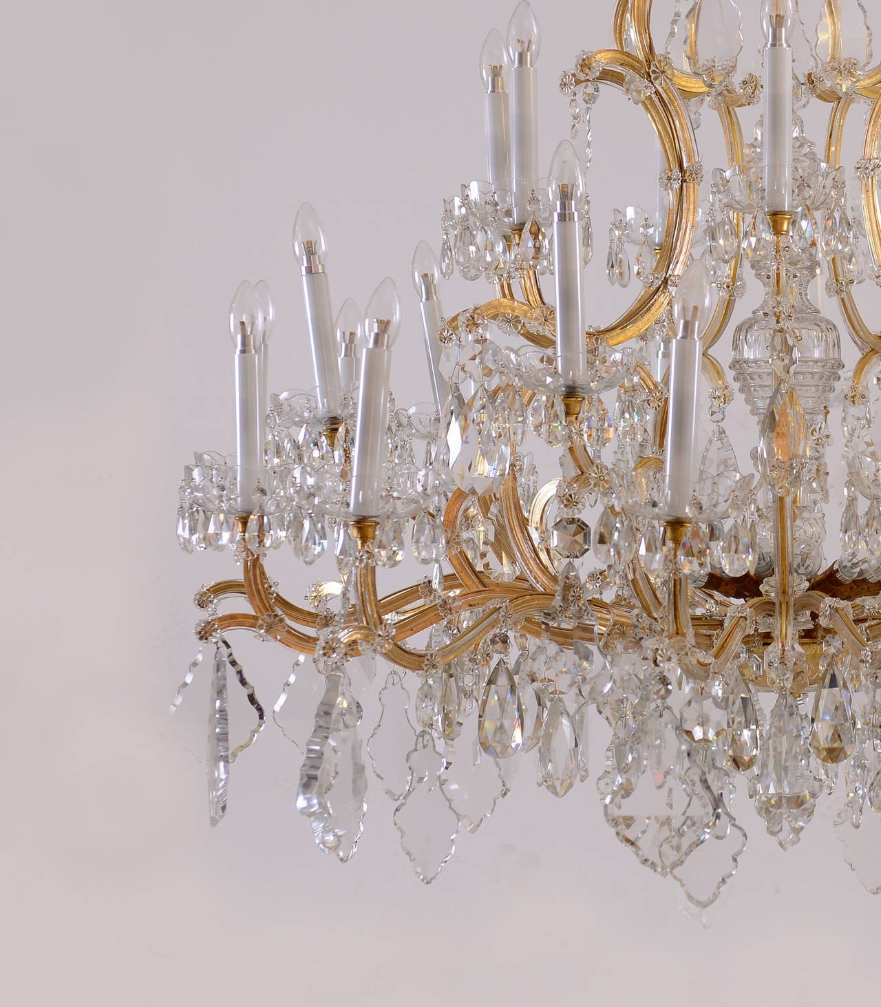 Early 20th Century Original Large Lobmeyr, Maria Theresien Style Parlor Chandelier, 1910/20