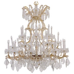 Original Large Lobmeyr, Maria Theresien Style Parlor Chandelier, 1910/20