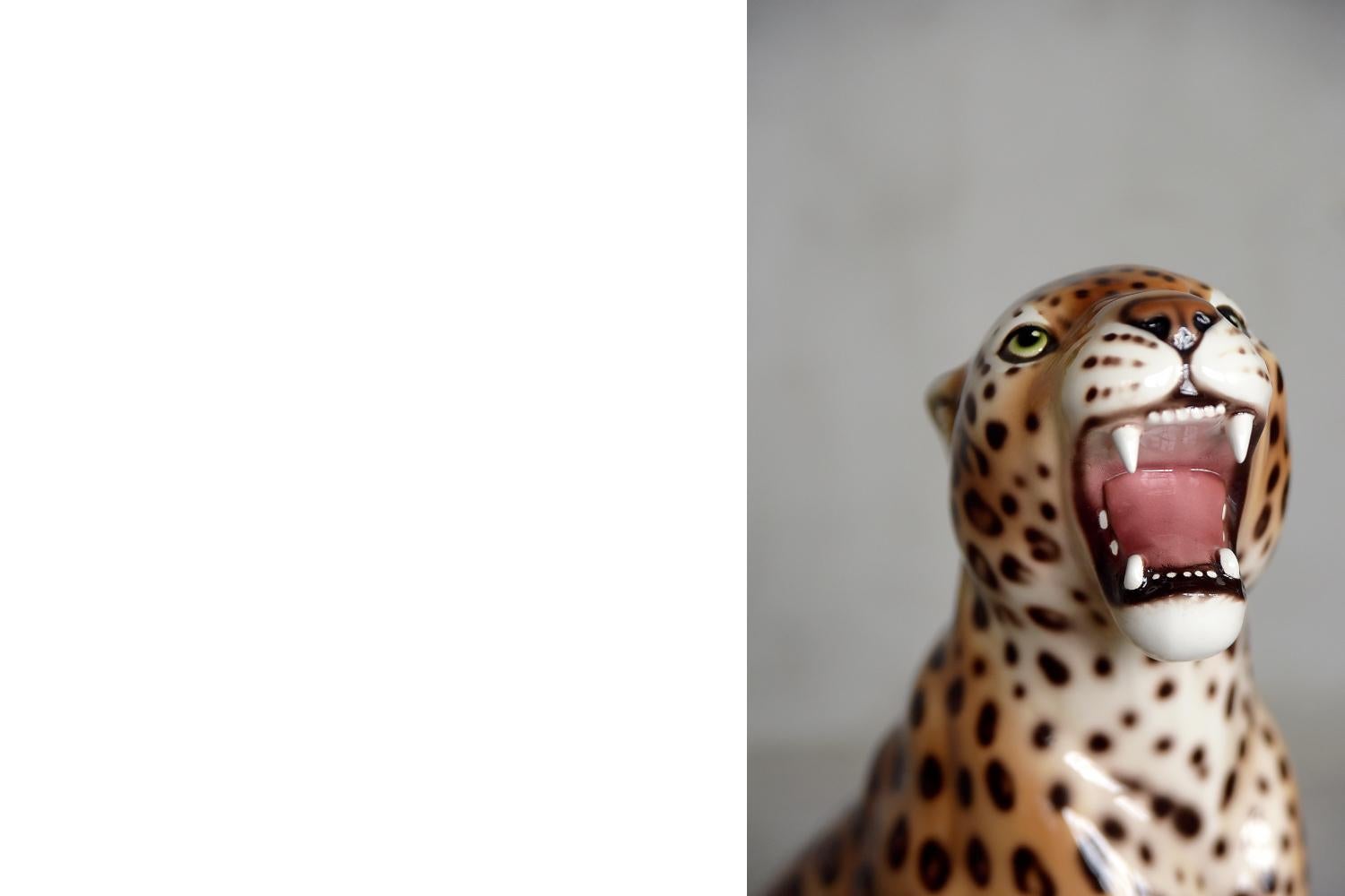italian ceramic leopard