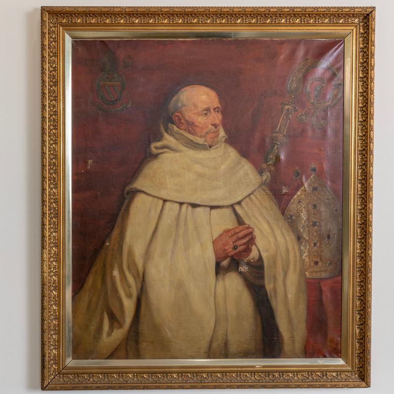 Original large oil on canvas painting of Matthæus Yrsselius, after Peter Paul Rubens.
Condition: There are cracks, tears, scuffs to the canvas (which may benefit from stretching).
Please refer to professional photos for clear understanding of