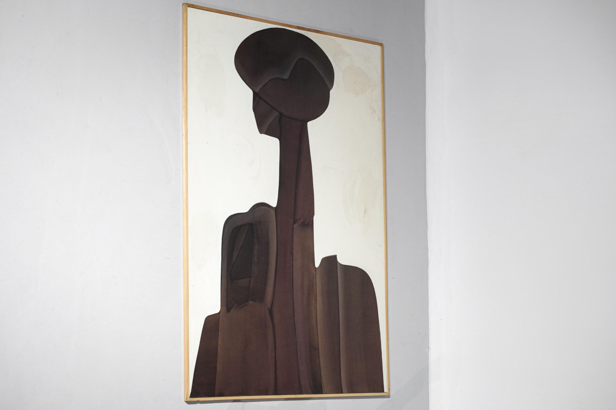 Olio originale di grandi dimensioni su pannello Guy Dessauges Pittura anni '70 Artista svizzero, 159/17 in vendita 4