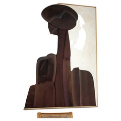 Original Large Oil on Panel Guy Dessauges Painting 70s Swiss Artist, 159/17