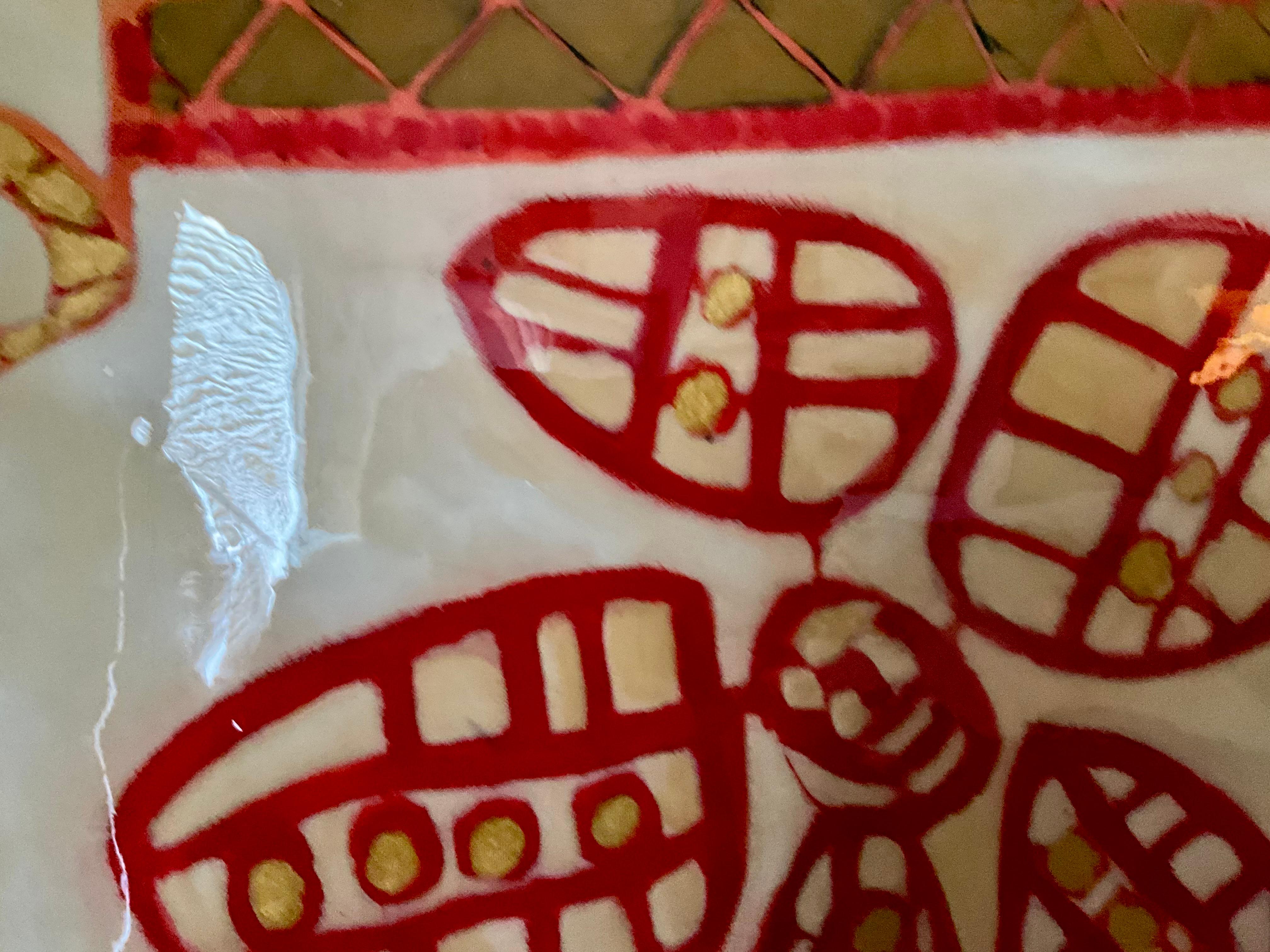 Quadro originale di grandi dimensioni con papavero rosso di Avi Ben Simhon - Olio e resina su tela In condizioni buone in vendita a West Palm Beach, US