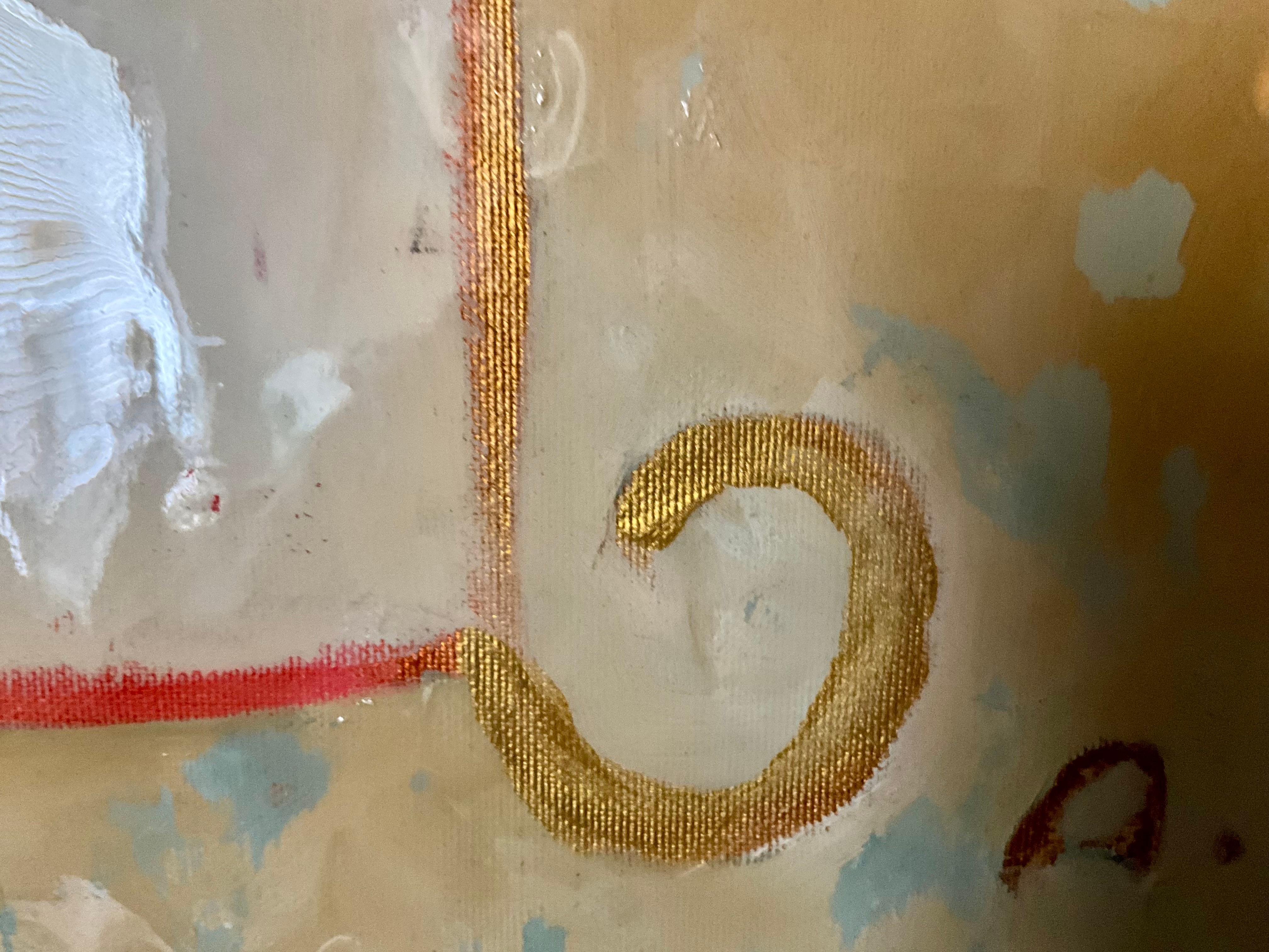 XX secolo Quadro originale di grandi dimensioni con papavero rosso di Avi Ben Simhon - Olio e resina su tela in vendita