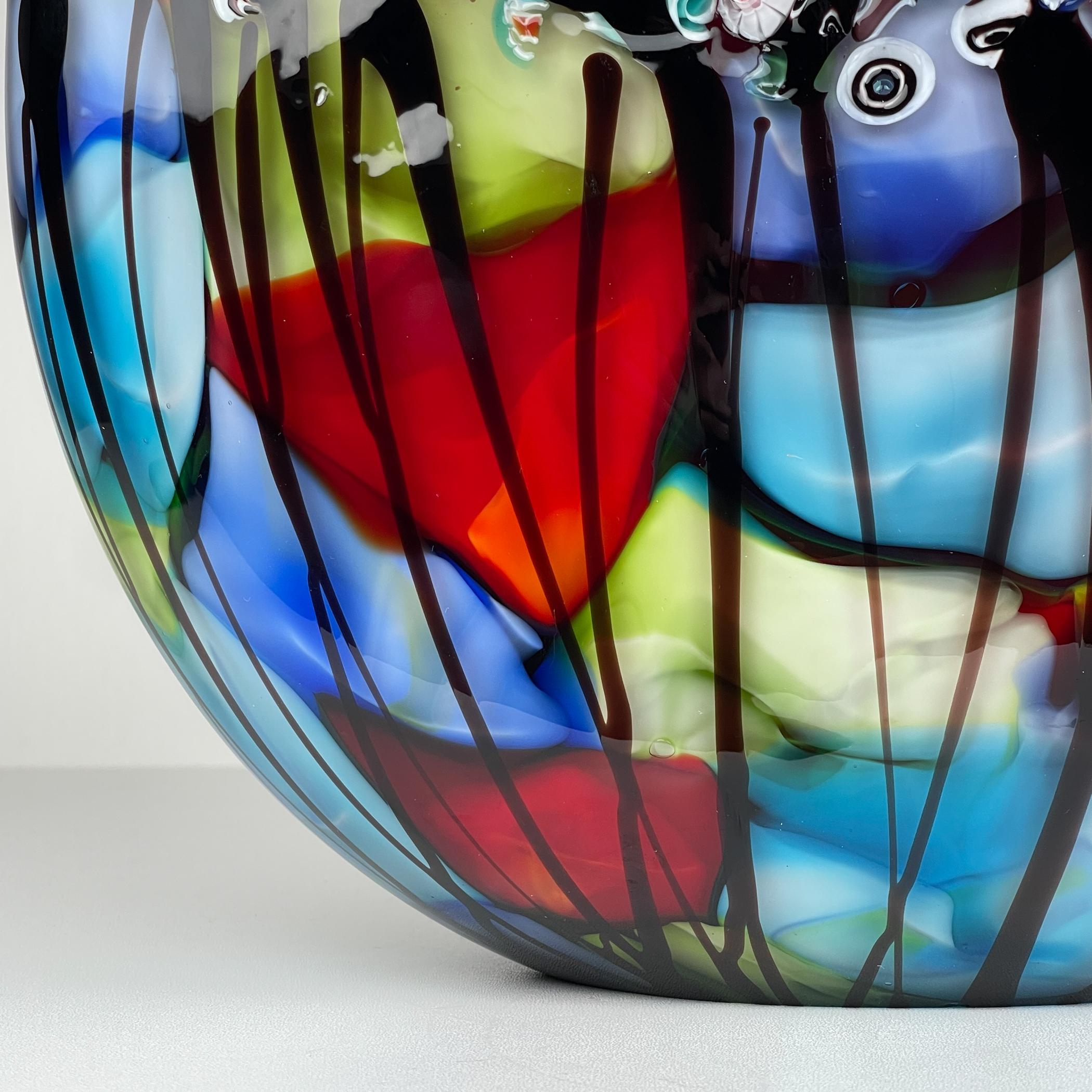 Original große Vase aus Muranoglas Murano, Italien 1980er im Angebot 6