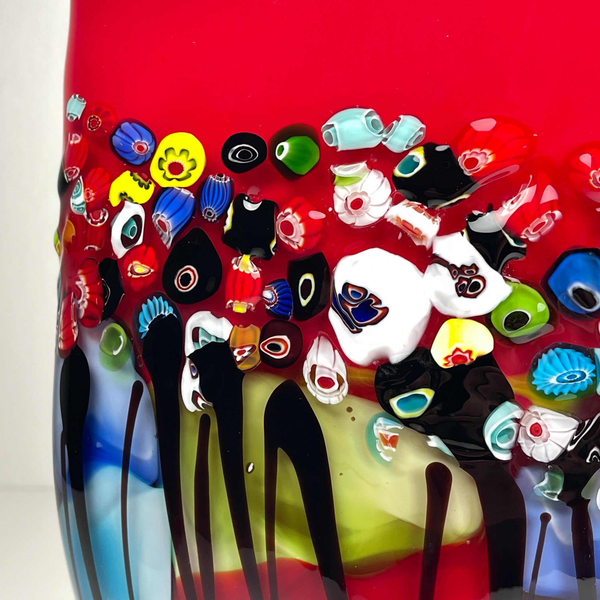Original große Vase aus Muranoglas Murano, Italien 1980er im Angebot 1