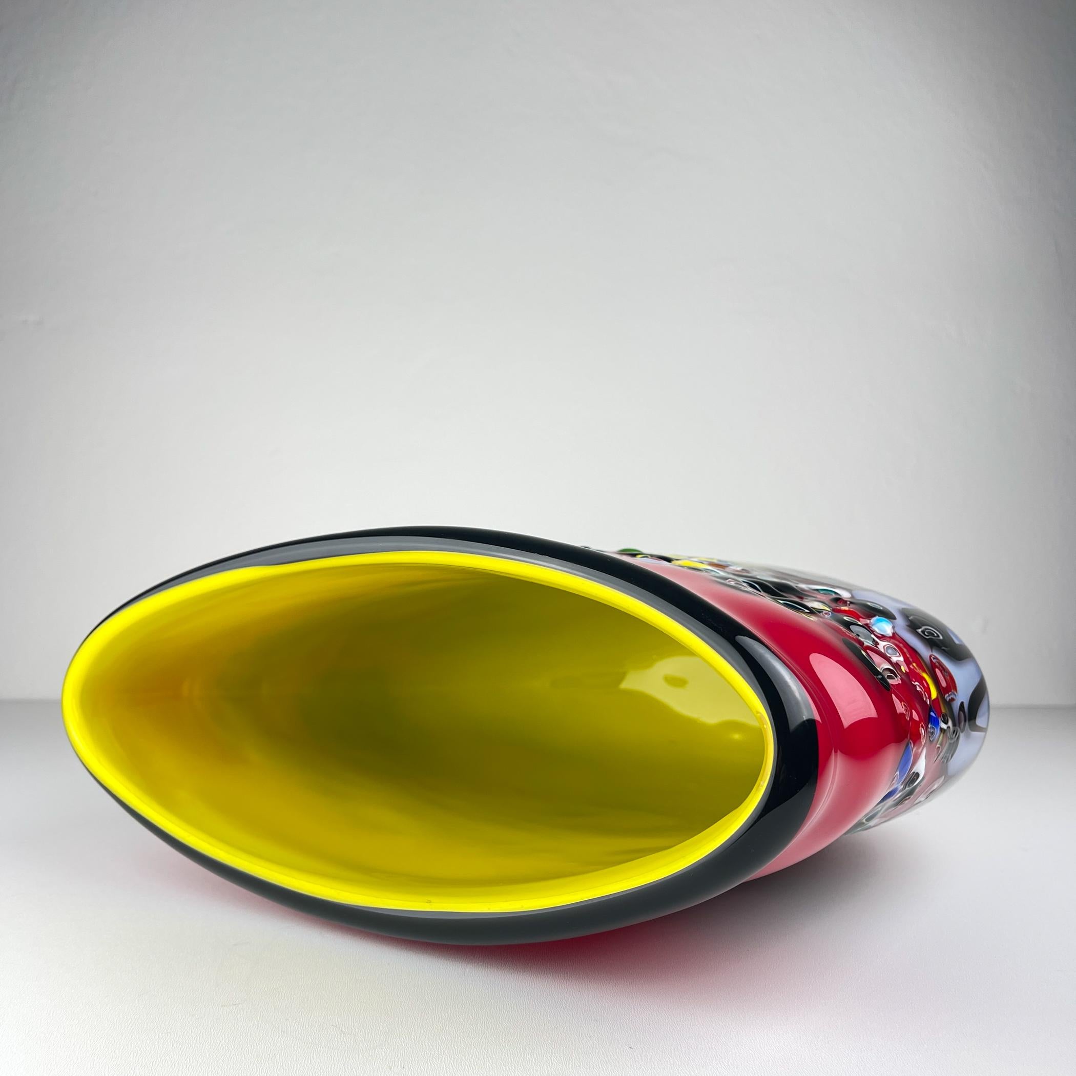 Original große Vase aus Muranoglas Murano, Italien 1980er im Angebot 3