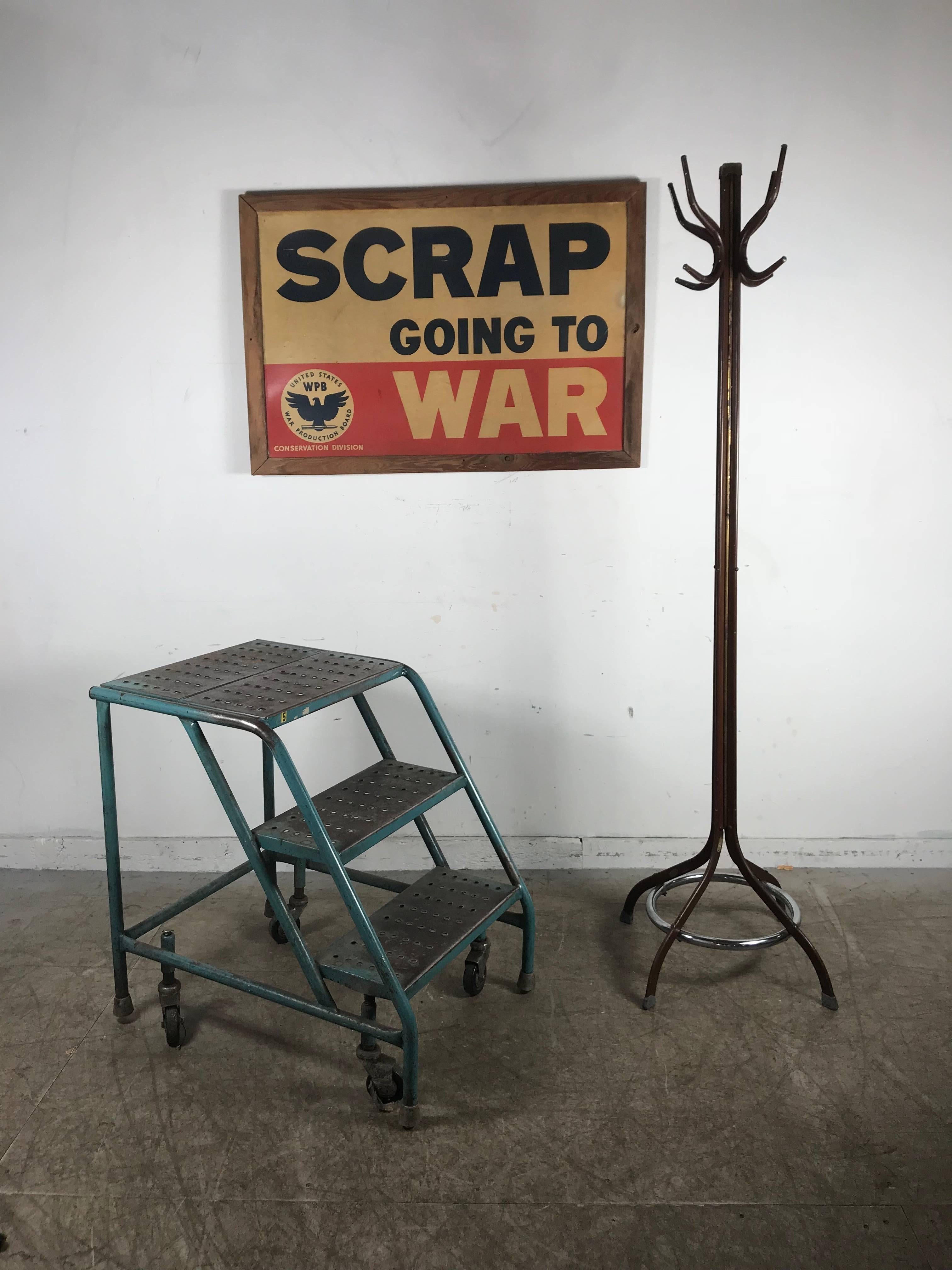 Original late 1930s W.P.A era War sign 