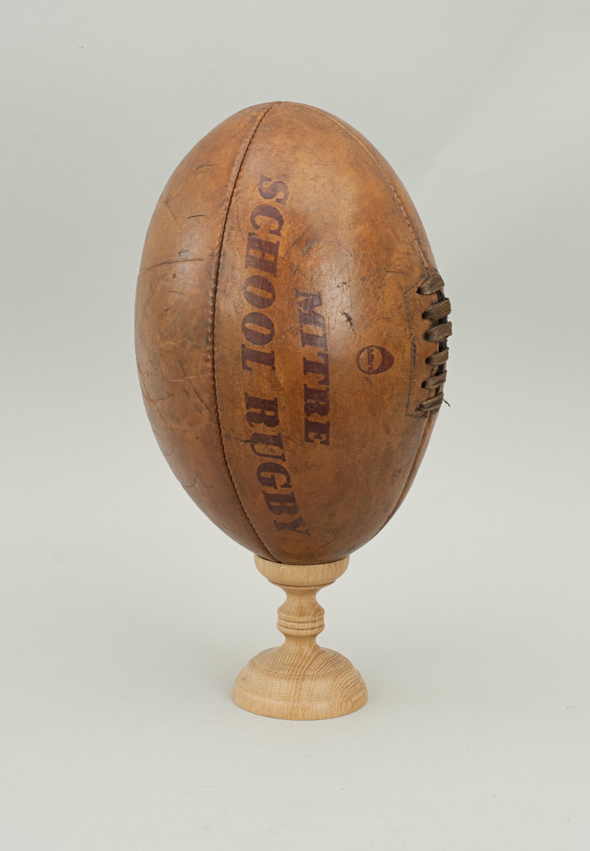 rugby leather ball