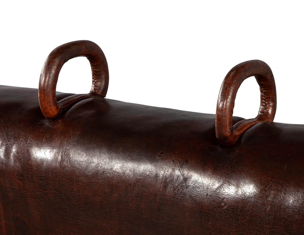 English Original Leather Pommel Horse Bench