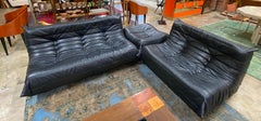 Original Leather Togo sectionral Sofa by Michel Ducaroy for Ligne Roset, 1970s