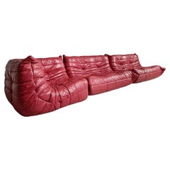 Original Leather Togo sectionral Sofa by Michel Ducaroy for Ligne Roset, 1970s
