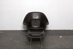Original Leather 'Womb' Chair by Eero Saarinen for Knoll