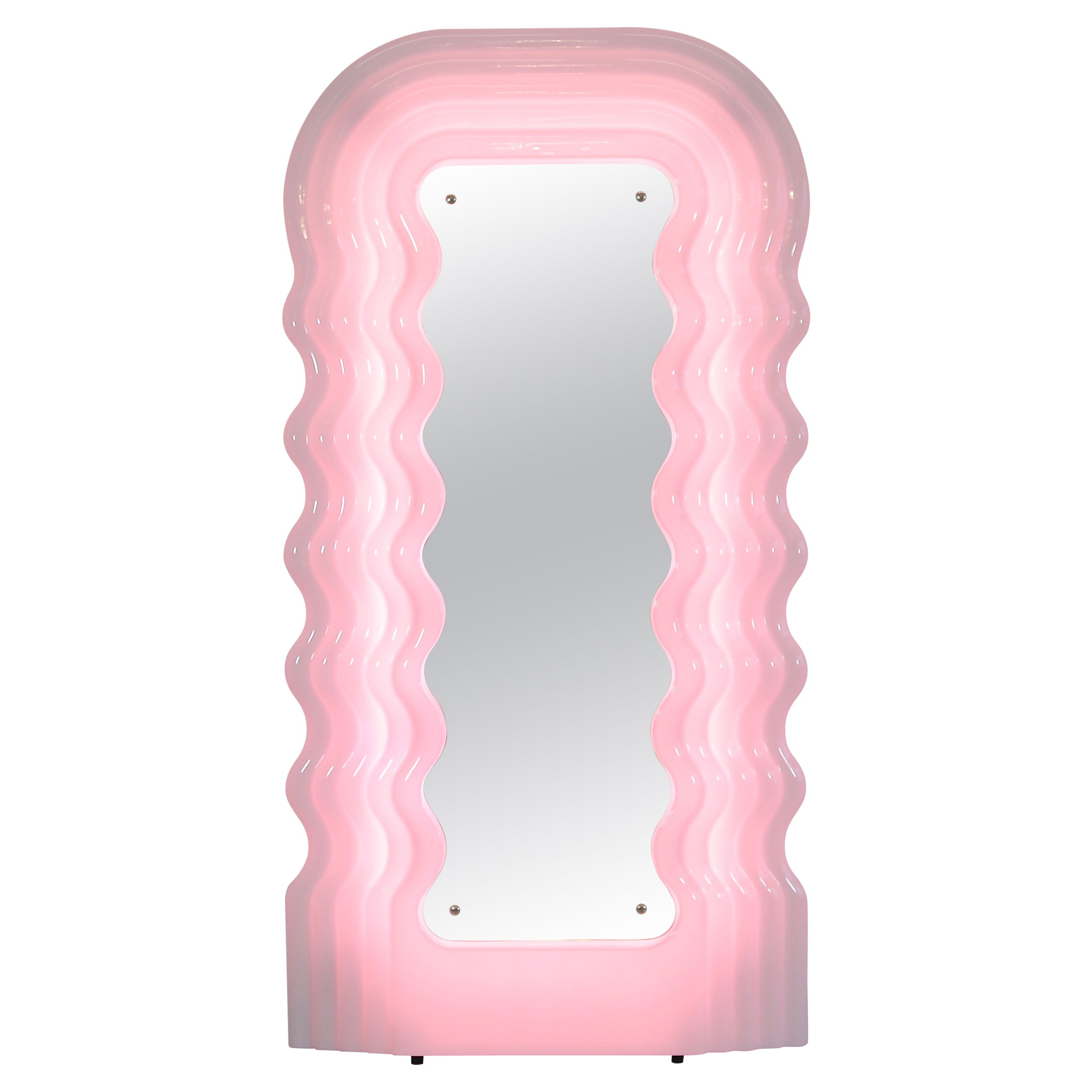 Original LED Ultrafragola Spiegel Entworfen von Ettore Sottsass für Poltronova im Angebot