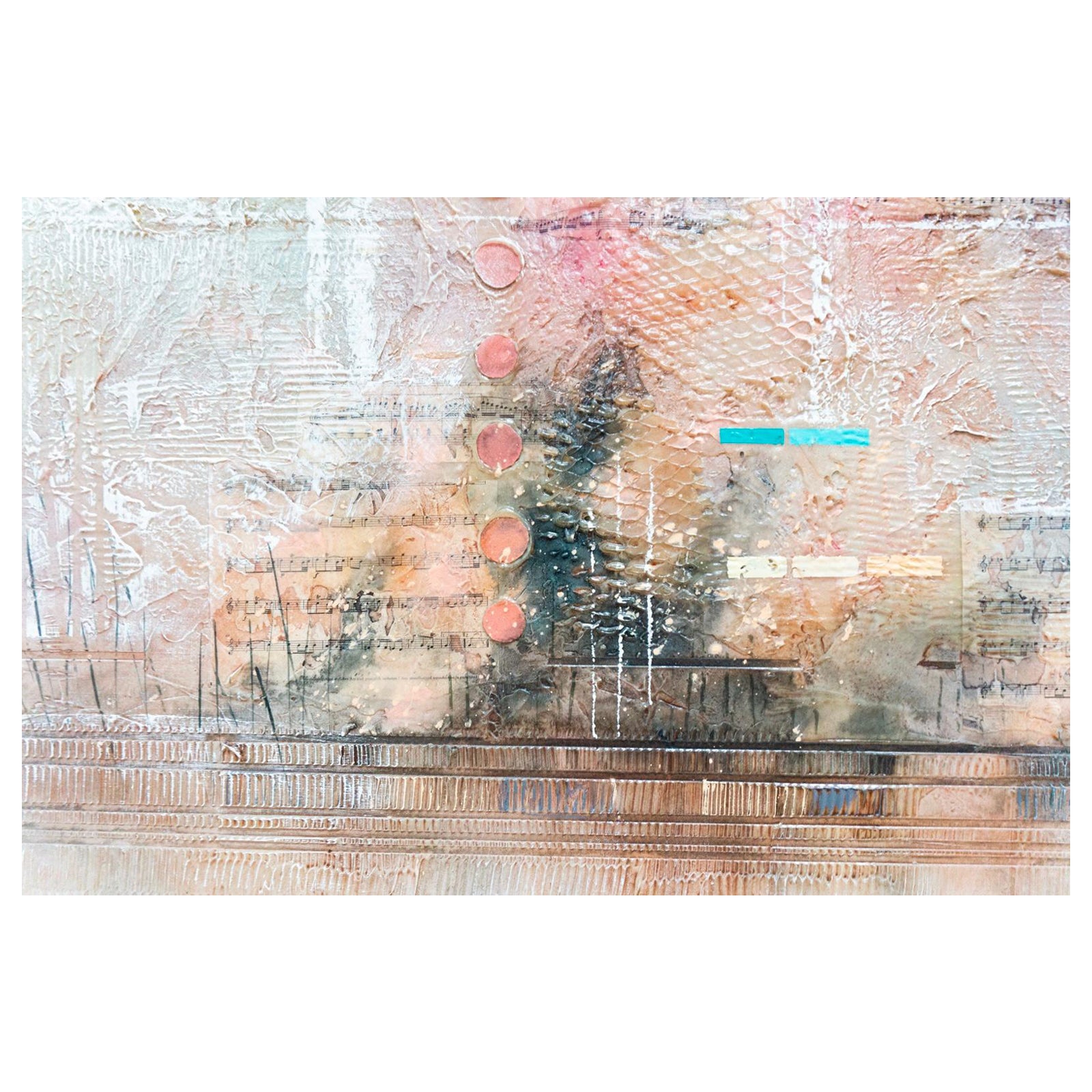 Original Lee Burr Reynolds Acryllic Canvas 'Musicle' East Park Gallery New York For Sale