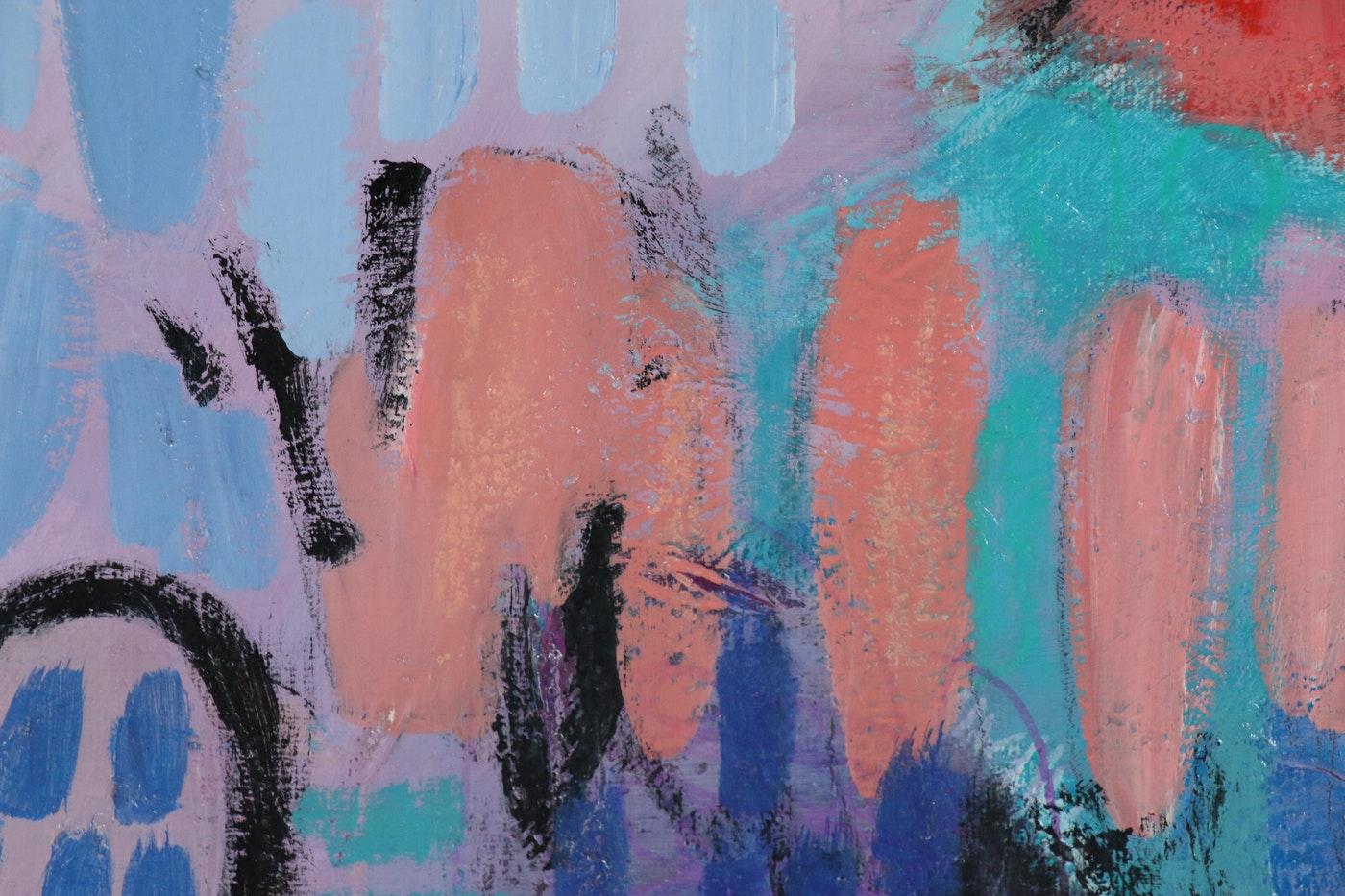 North American Original Lee Hafer Acrylic Abstract Painting 1