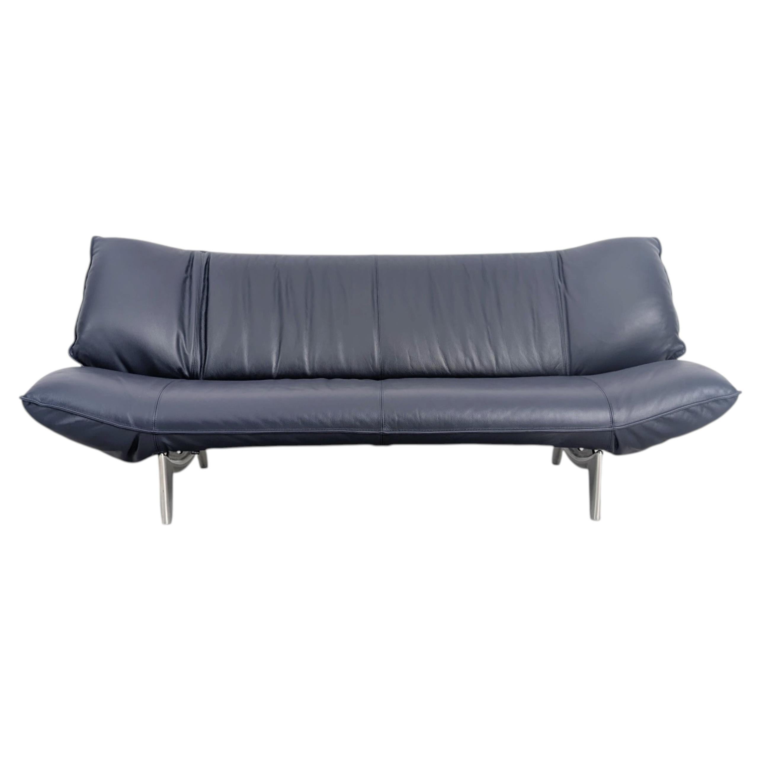Original Leolux Tango Sofa Design Couch Leder schwarz Italy For Sale