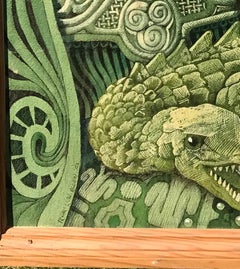 Original 'L’Epée' Figurative Fantasy Painting by Frank Kay Wenham Allen