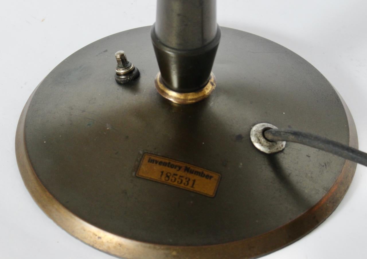 Original Leroy C. Doane Messing-Schreibtischlampe, ca. 1931 im Angebot 11