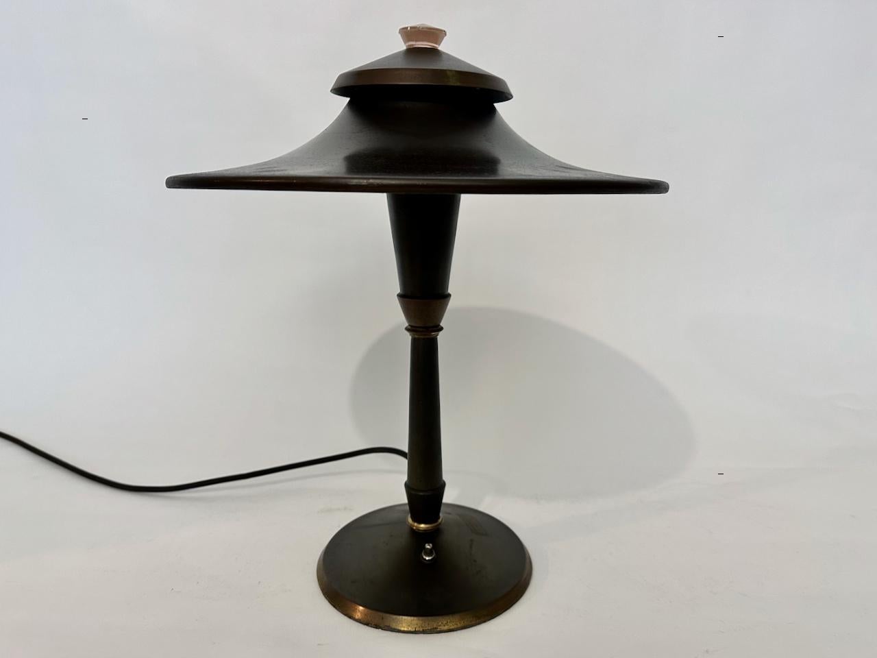 Original Leroy C. Doane Brass Desk Lamp, circa 1931 For Sale 11