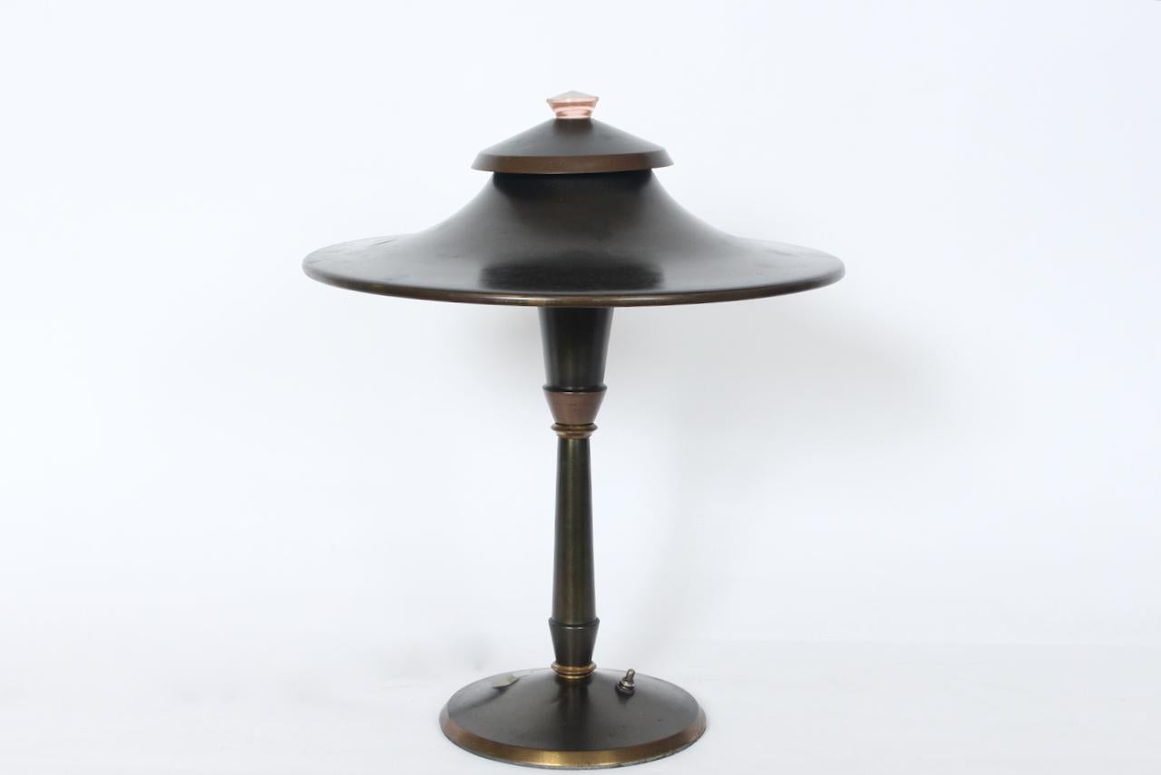 Original Leroy C. Doane Brass Desk Lamp, circa 1931 For Sale 12