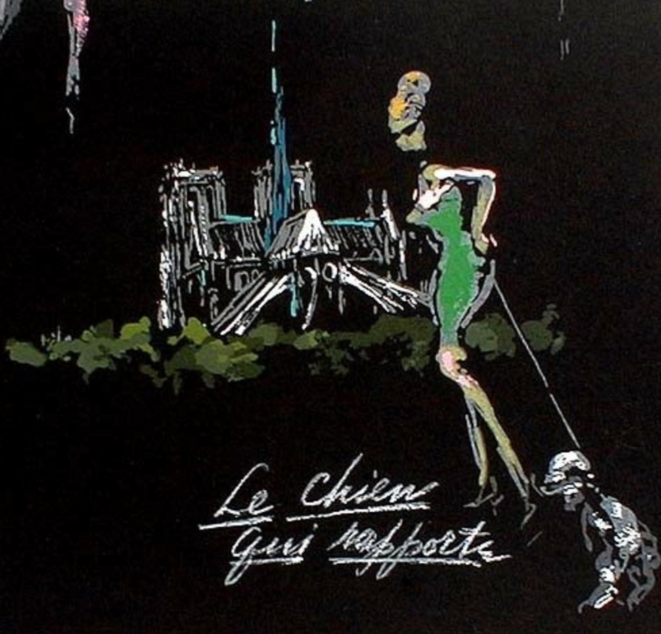 Lithographie « Prostituée Française » signée LeRoy Neiman La Nuit De Paris Bon état - En vente à Tustin, CA