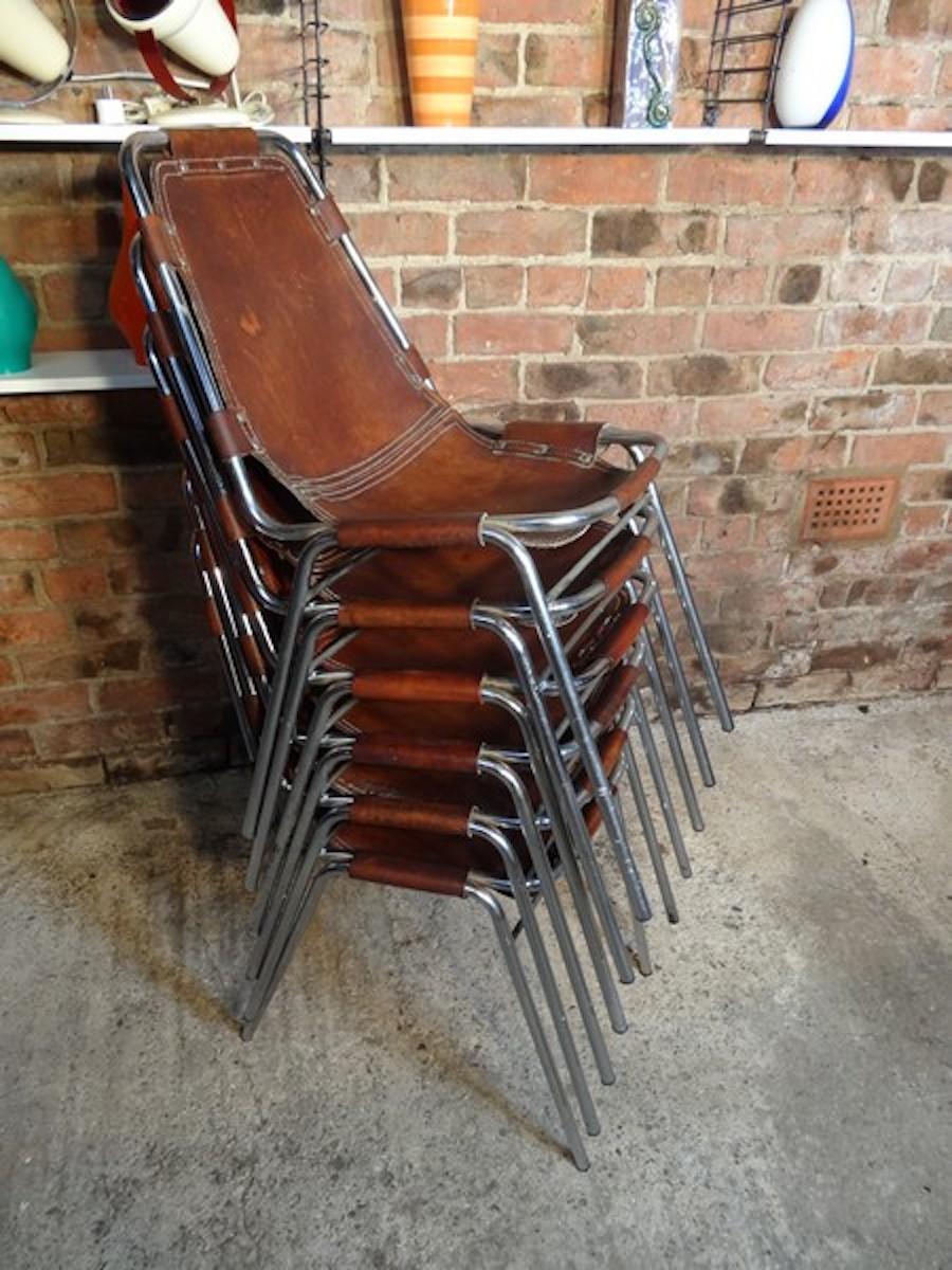 Original Les Arcs Chairs by Charlotte Perriand, 1960s, Set of six chairs in vendita 5